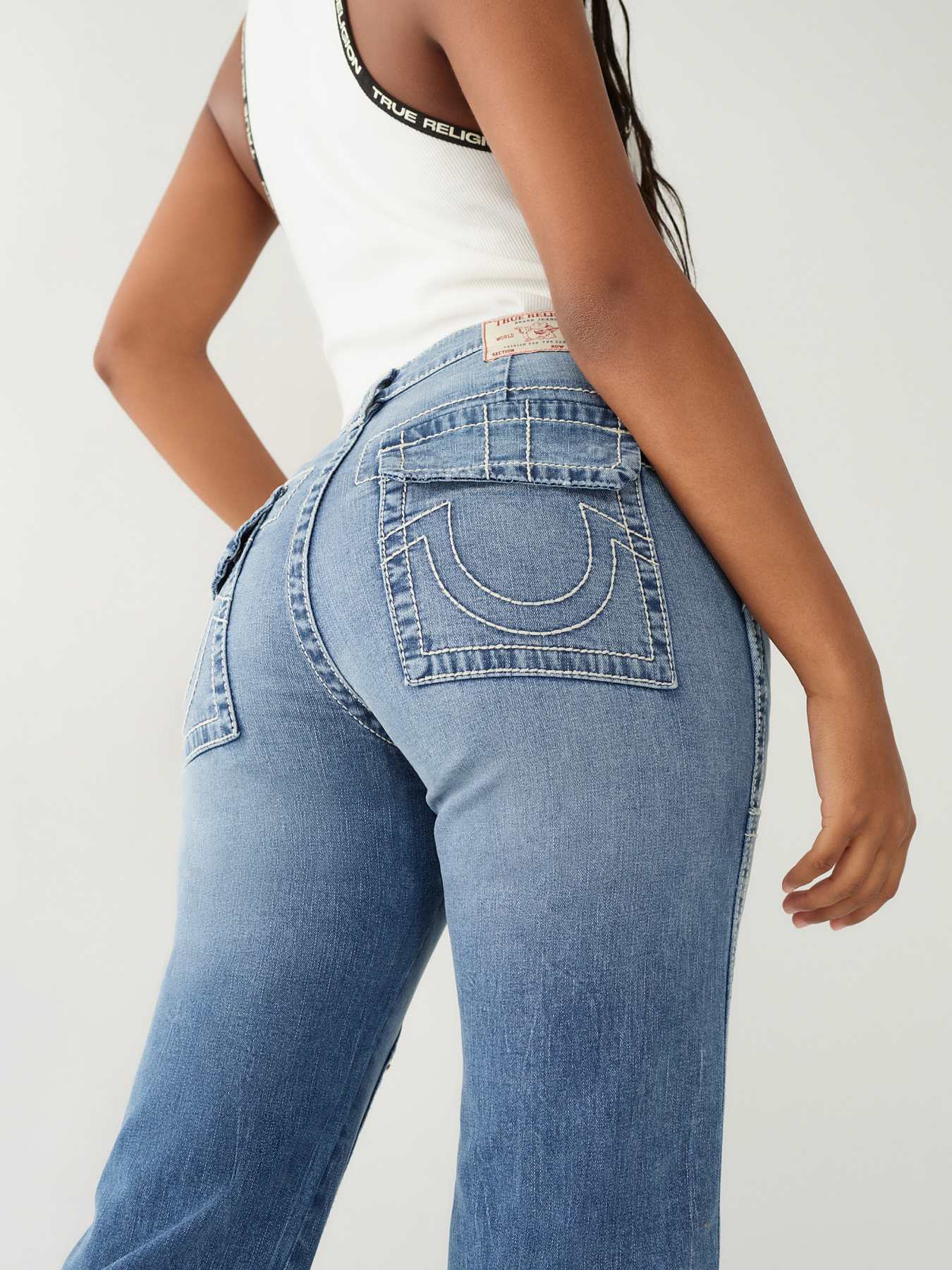 Jeans ajustados Sarah high waist, Calças jeans de mulher