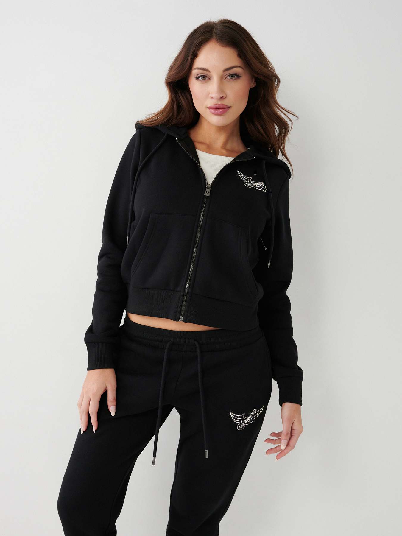 CRYSTAL ZIP HOODIE