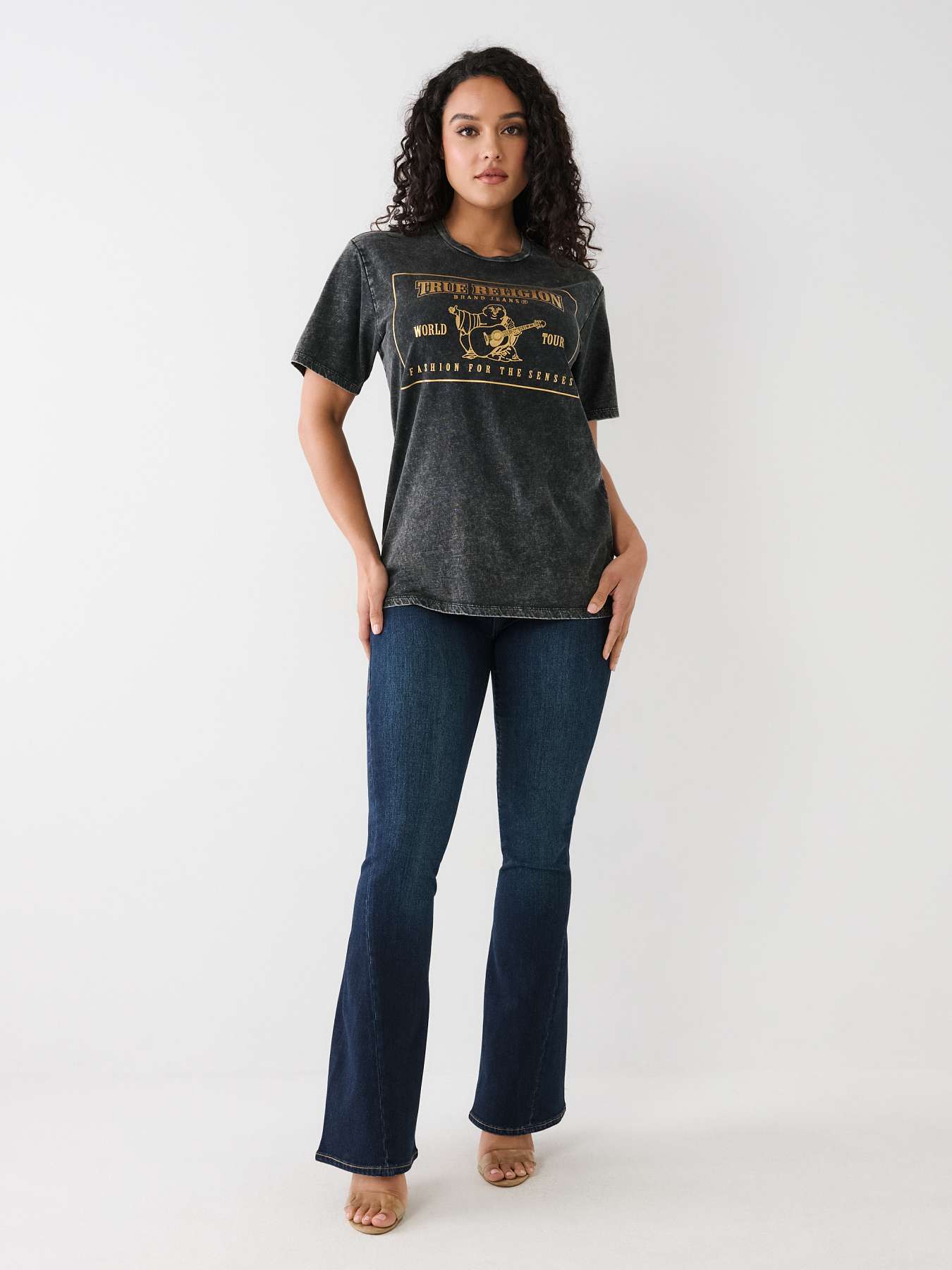 CAMISETA RELAJADA CON LOGOTIPO LAVADA A LA PIEDRA