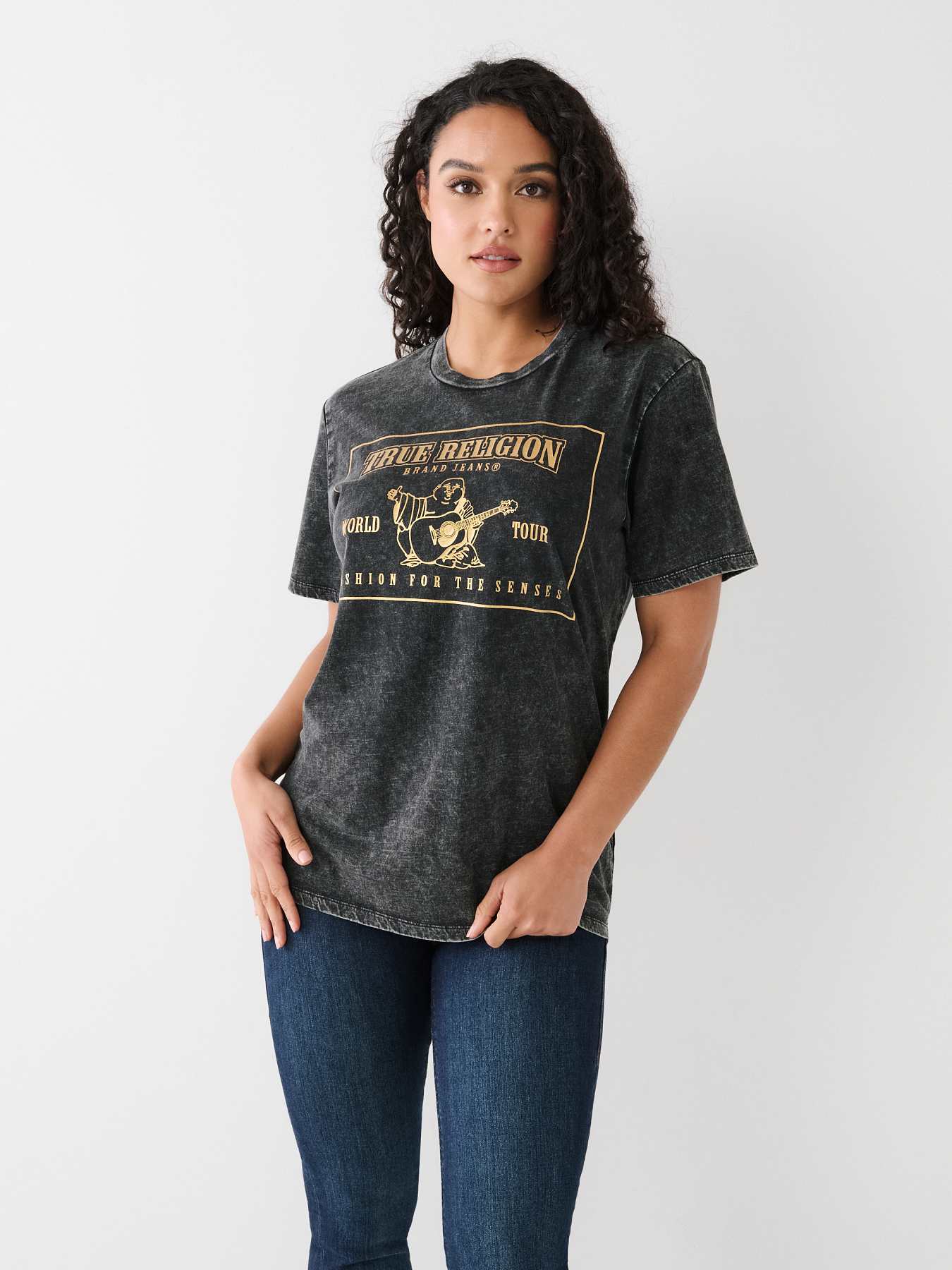 CAMISETA RELAJADA CON LOGOTIPO LAVADA A LA PIEDRA