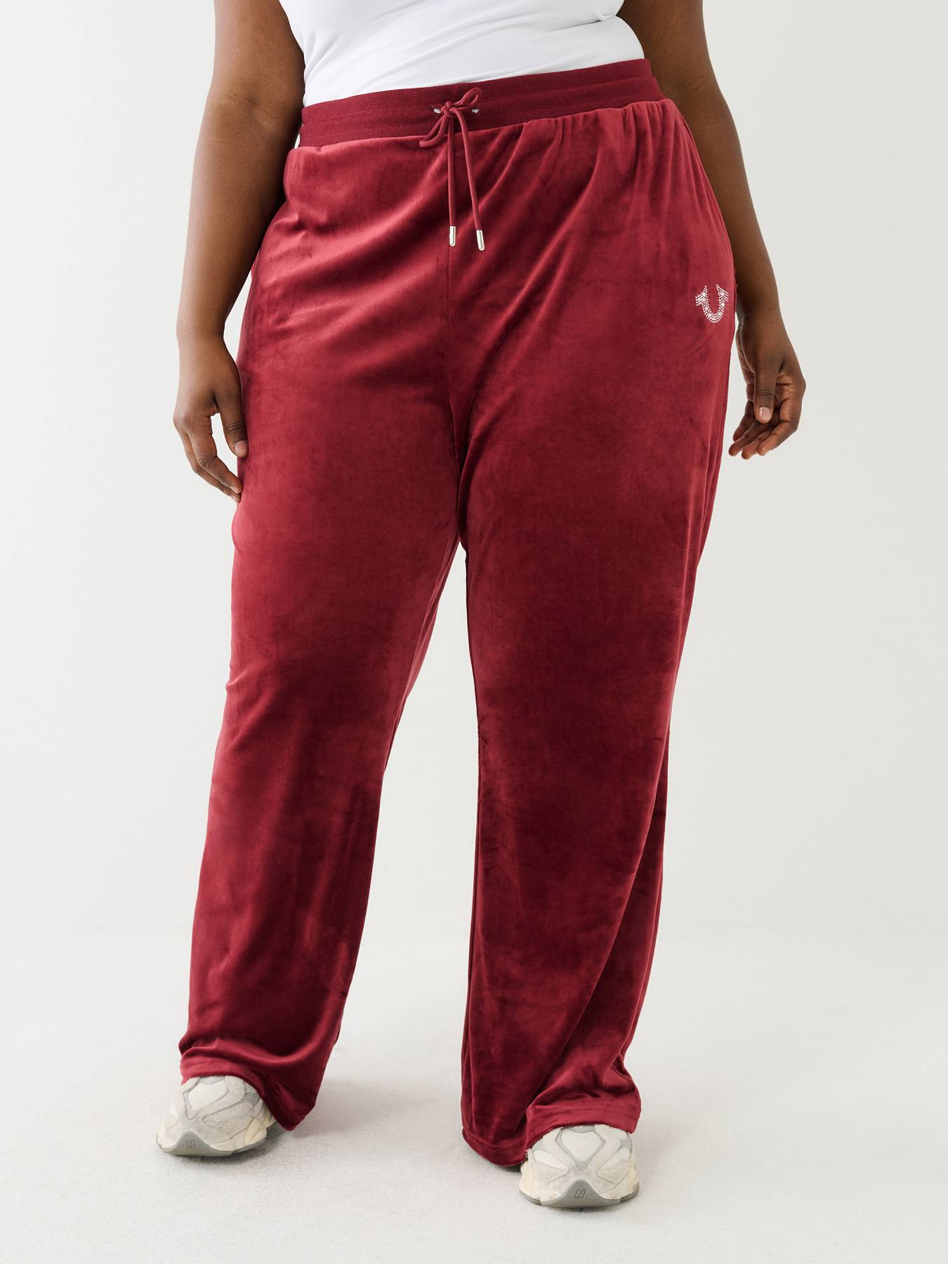 CRYSTAL VELOUR LOGO TRACK PANT, image 3
