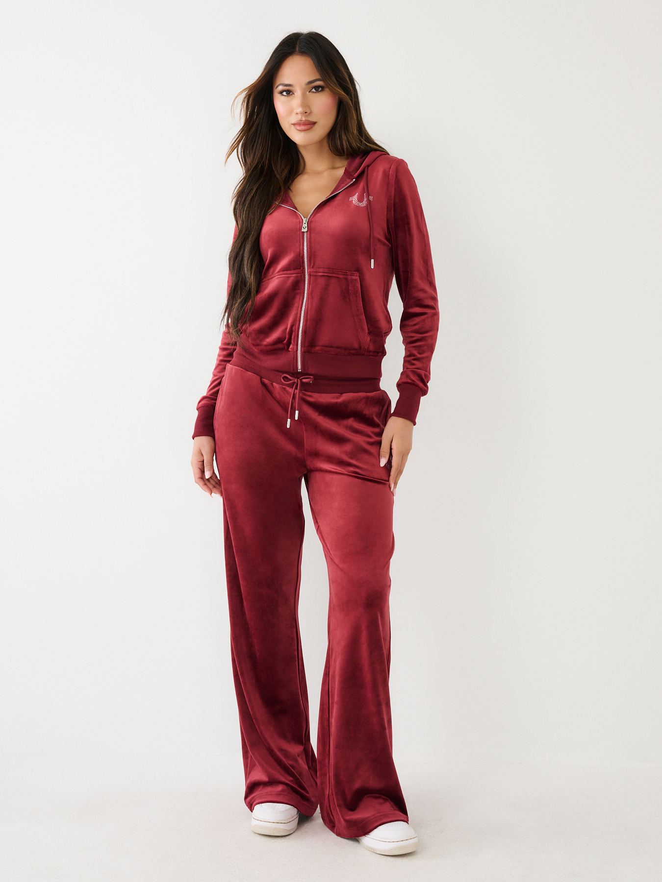 CRYSTAL VELOUR LOGO TRACK PANT, image 7