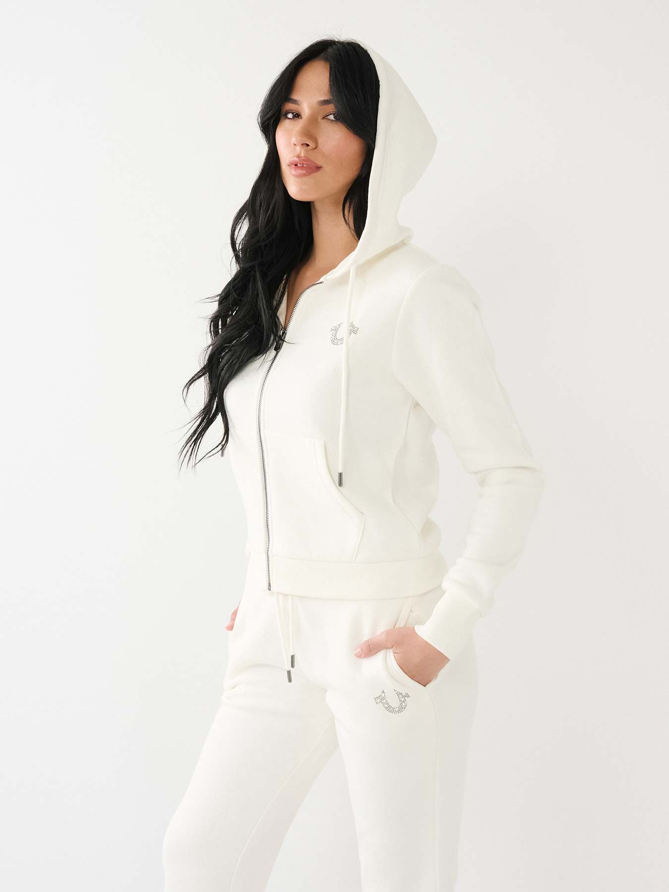 Crystal hoodie online white