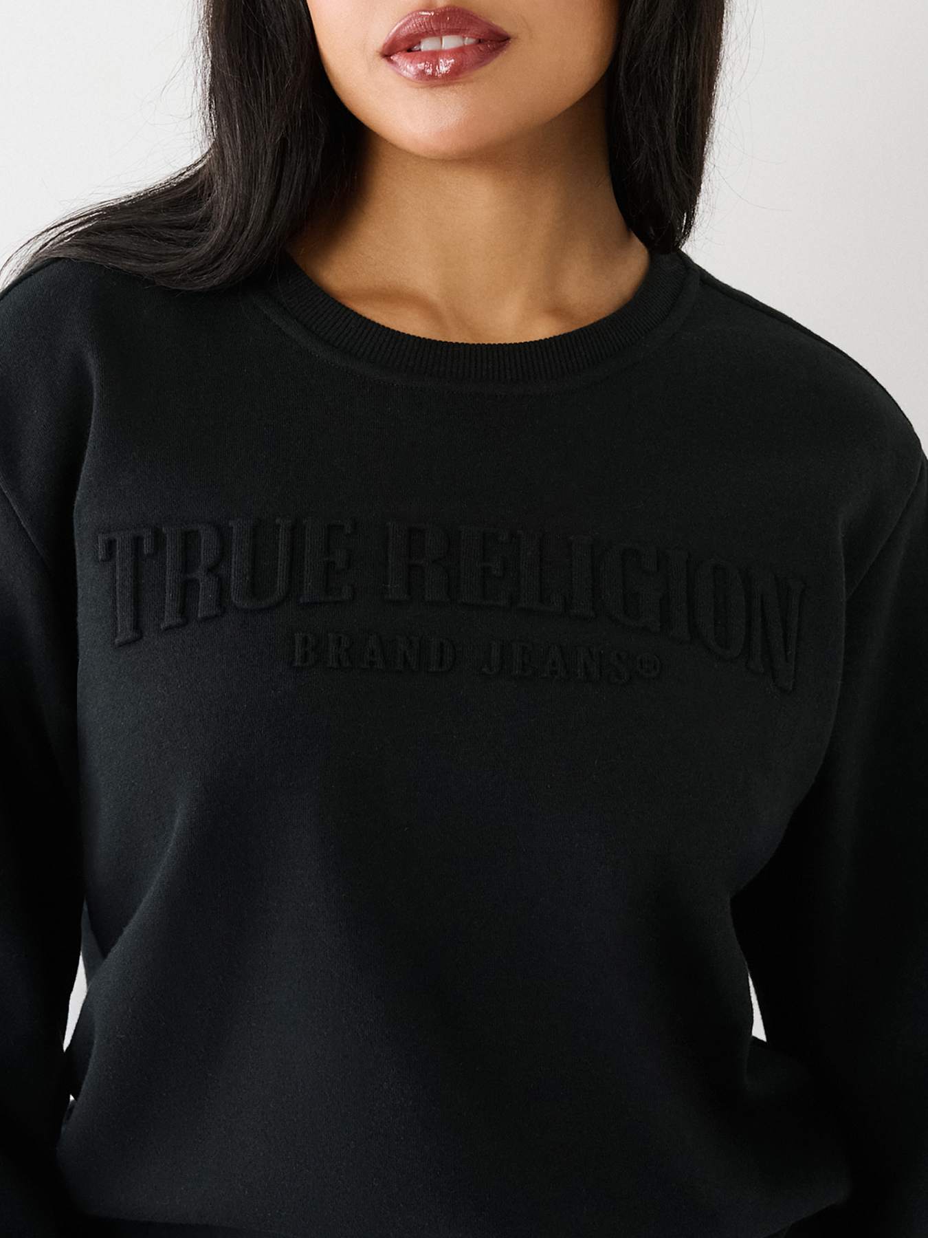 TRUE RUCHED RELAXED SWEATSHIRT