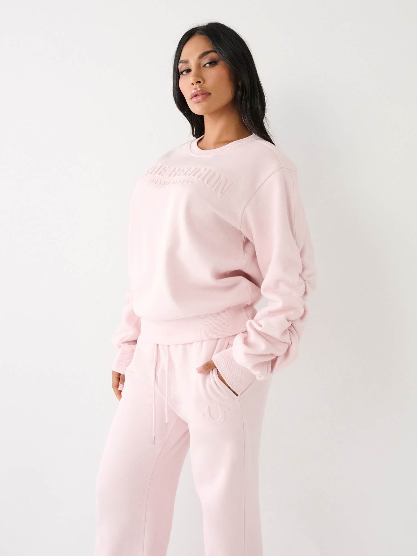 TRUE RUCHED RELAXED SWEATSHIRT, image 3