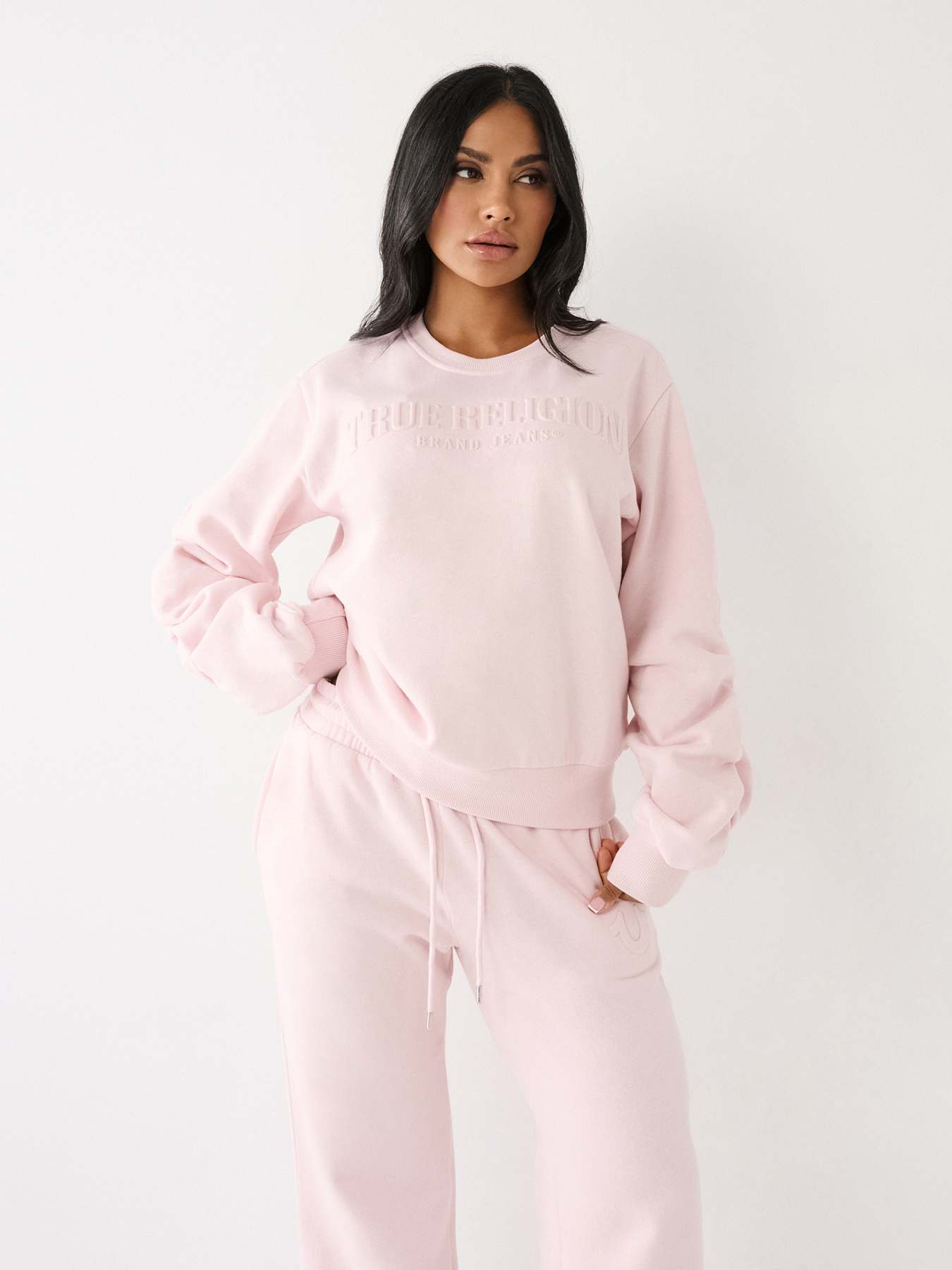 TRUE RUCHED RELAXED SWEATSHIRT, image 1