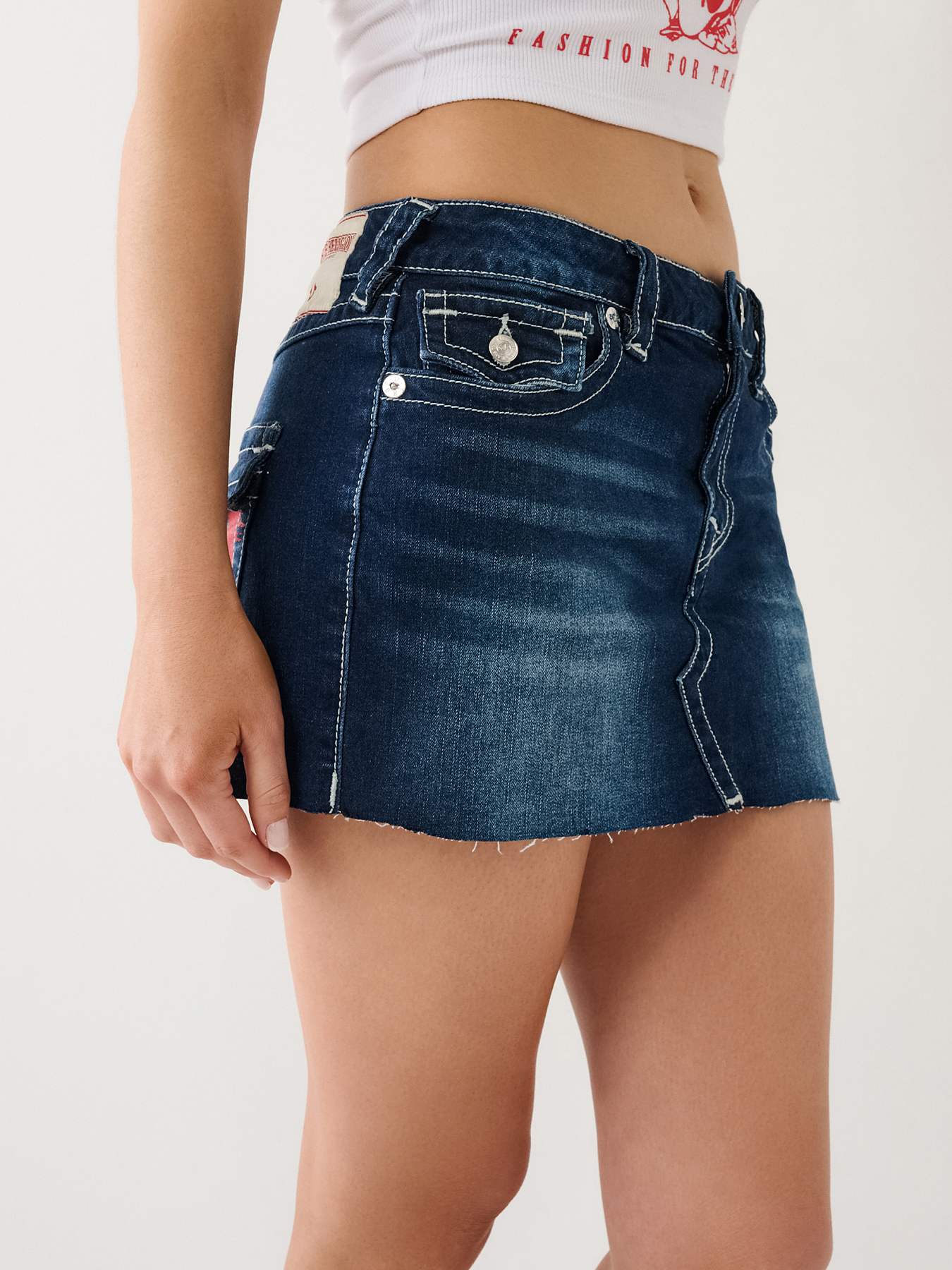 SADIE PAINTED HS DENIM MINI SKIRT