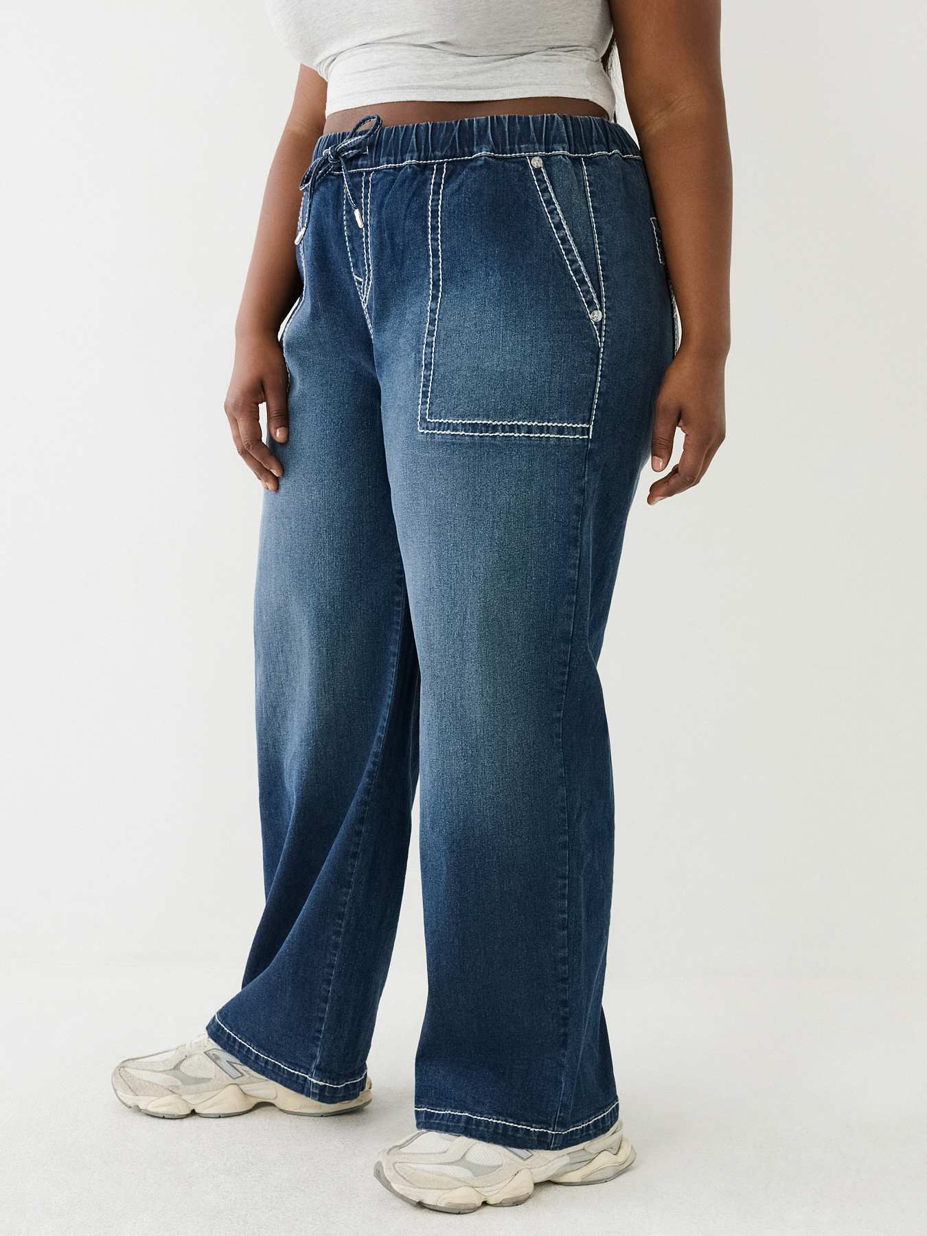 PLUS RELAXED BAGGY BIG T CARGO JEAN