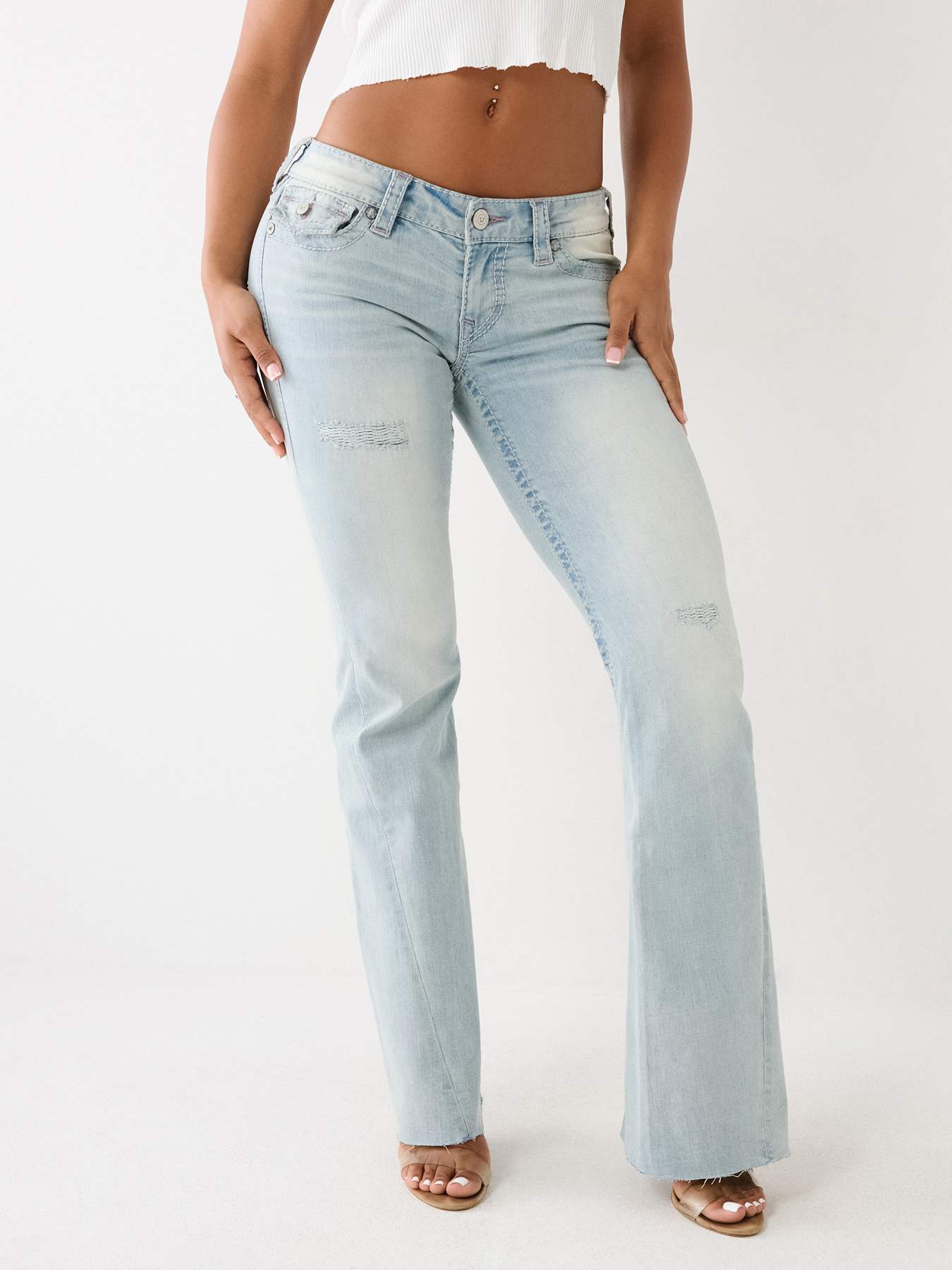 Silver Jeans Co. Be Low Slight Flare Low Rise Cargo Jeans