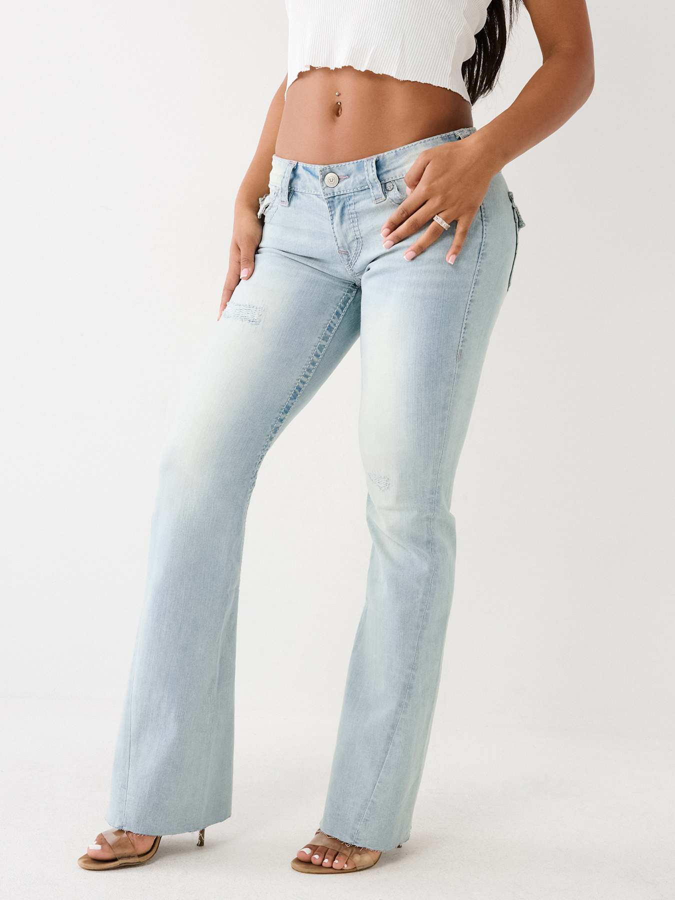 John Galt Dark Blue Melody '90s Low Rise Flare Jeans