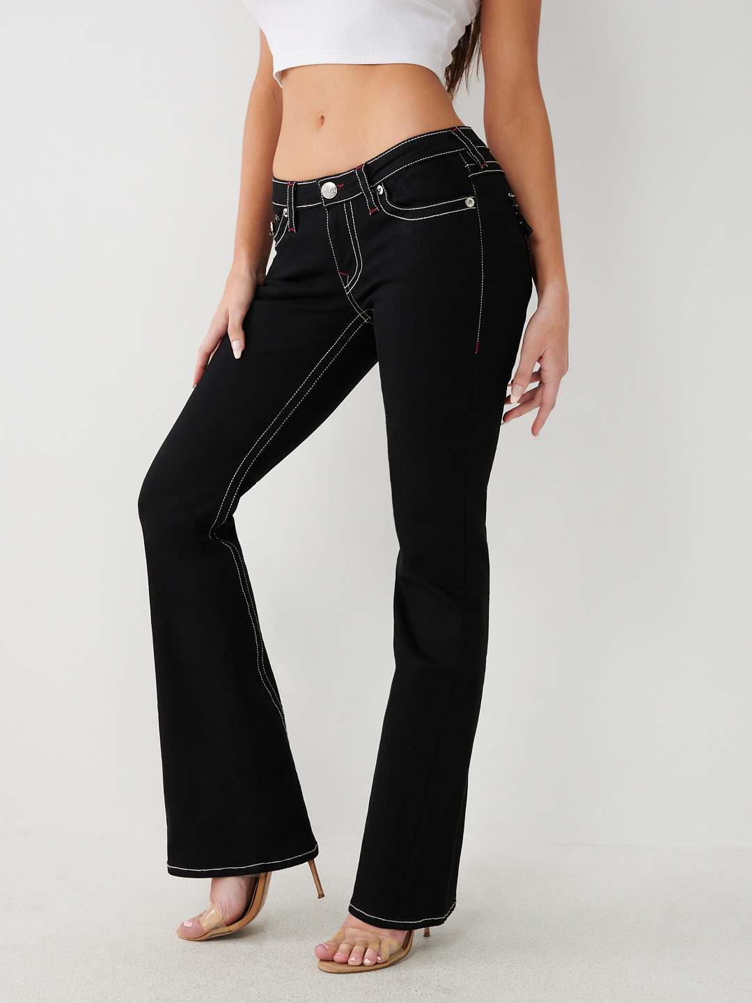 JOEY LOW RISE FLARE JEAN - 2SB Body Rinse Black | True Religion