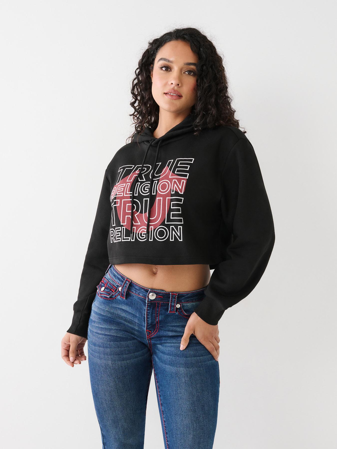 LOGO CROP HOODIE