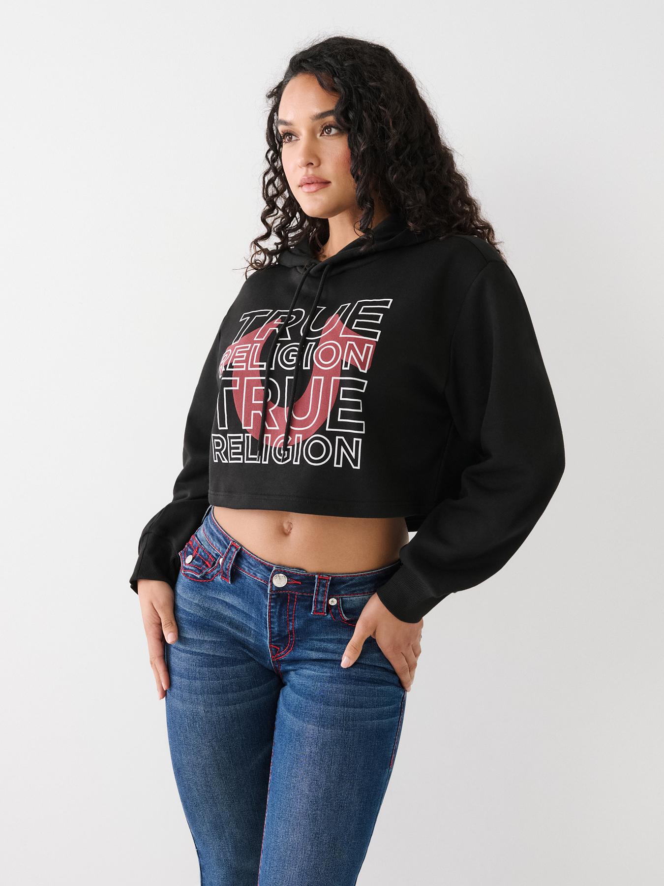 LOGO CROP HOODIE