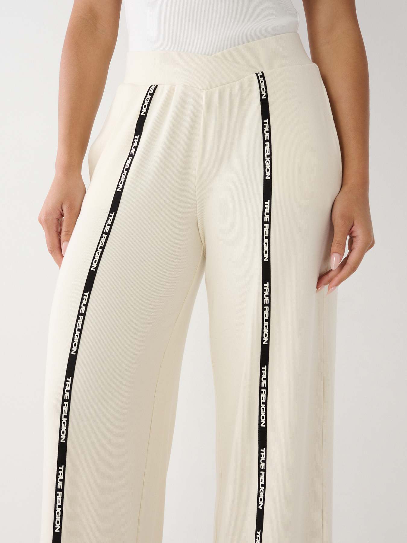 WIDE LEG LOGO TRIM JOGGER, image 2