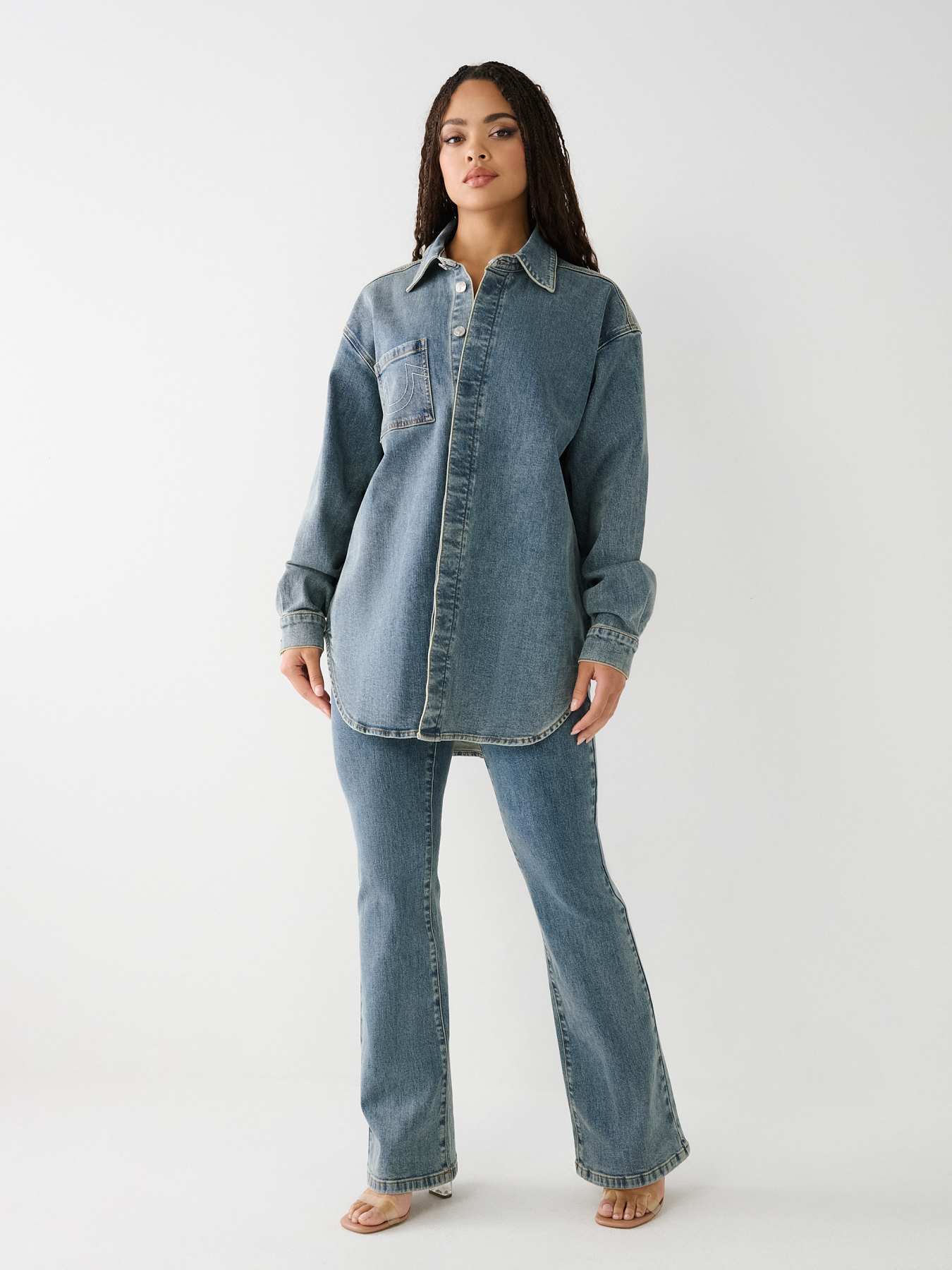 True religion 2025 denim shirt womens