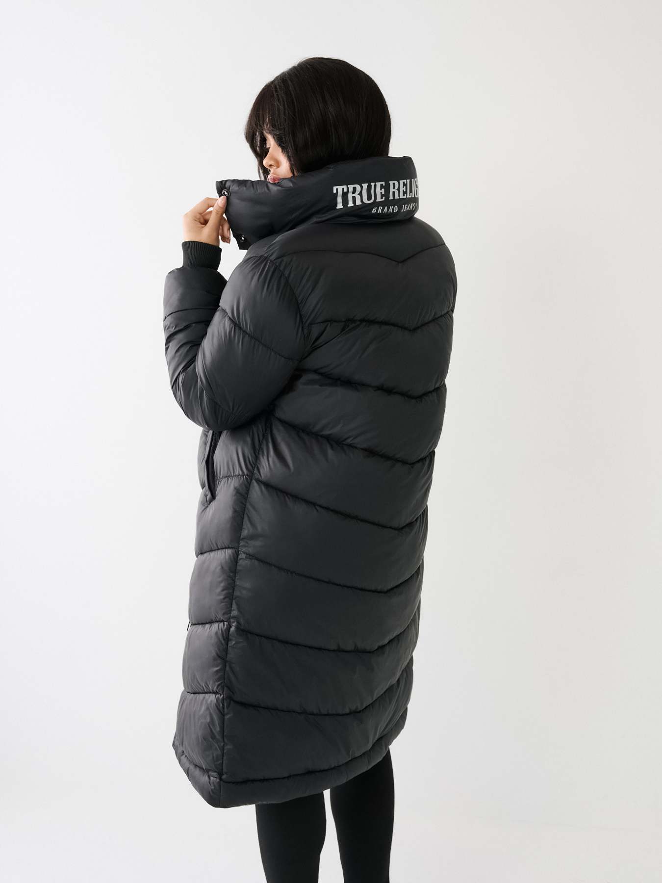 True religion best sale logo puffer jacket