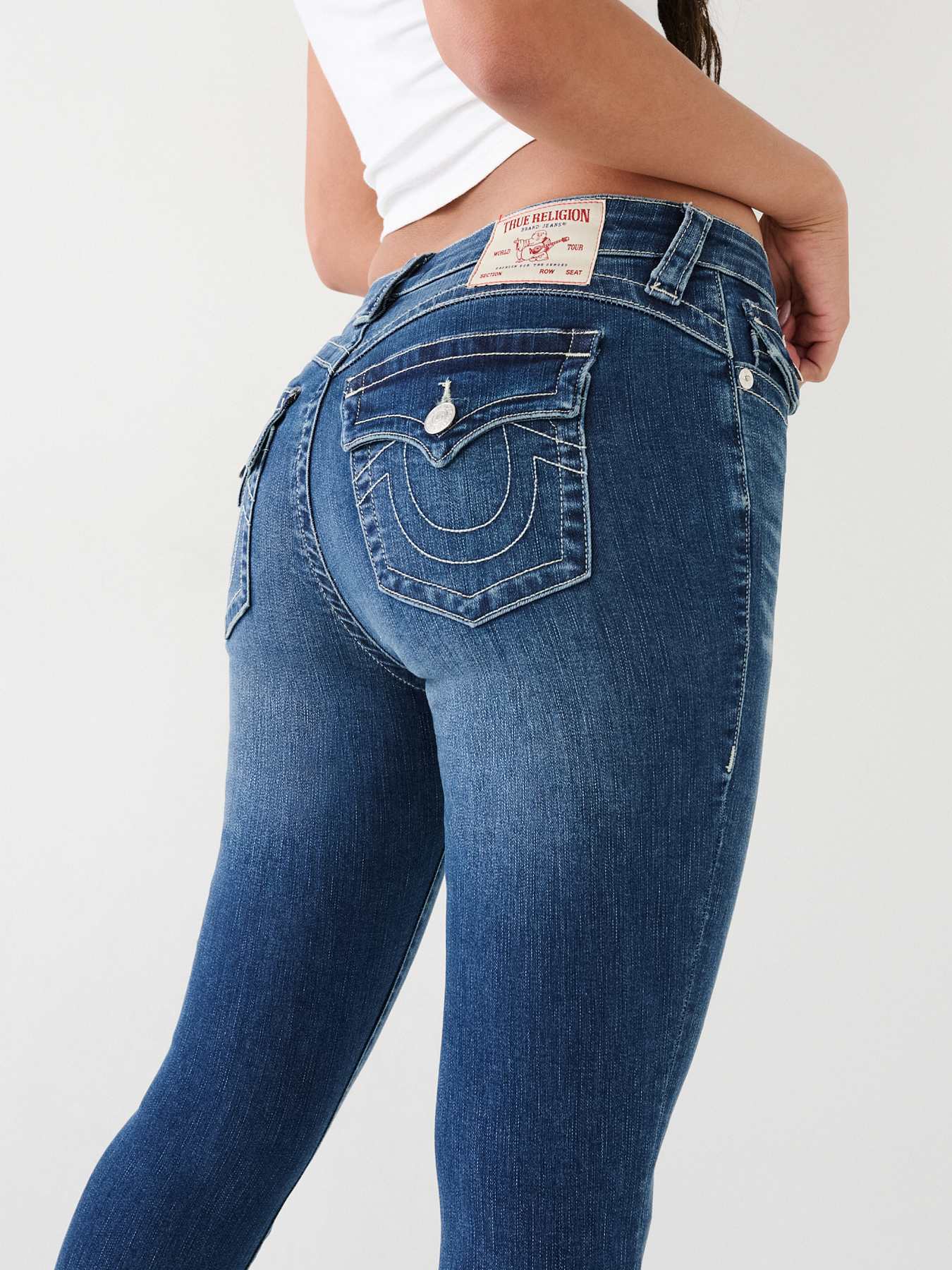 Womens high waisted true best sale religion jeans