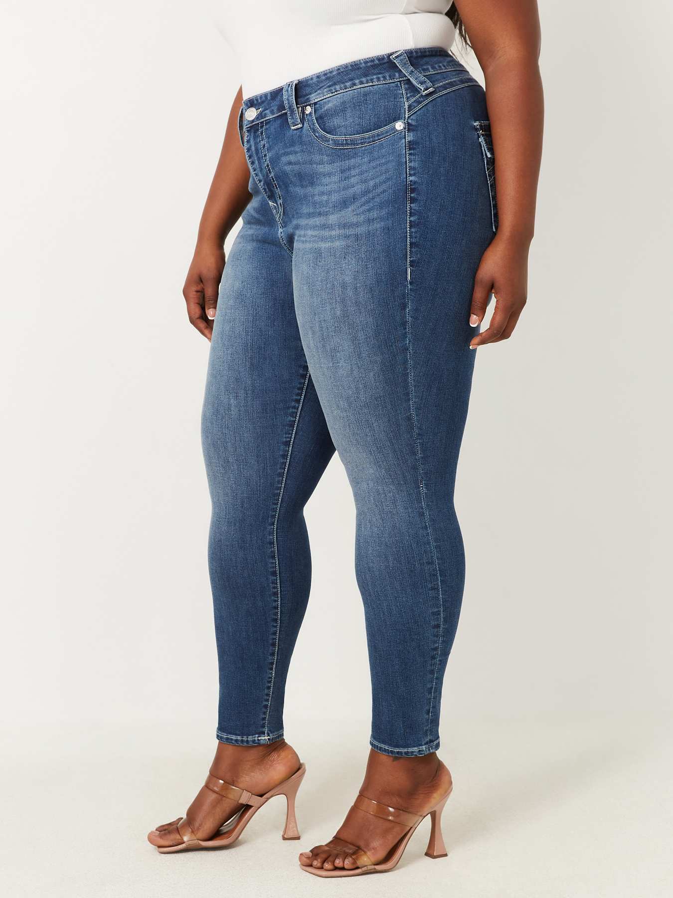 PLUS JENNIE MID RISE SKINNY JEAN, image 3