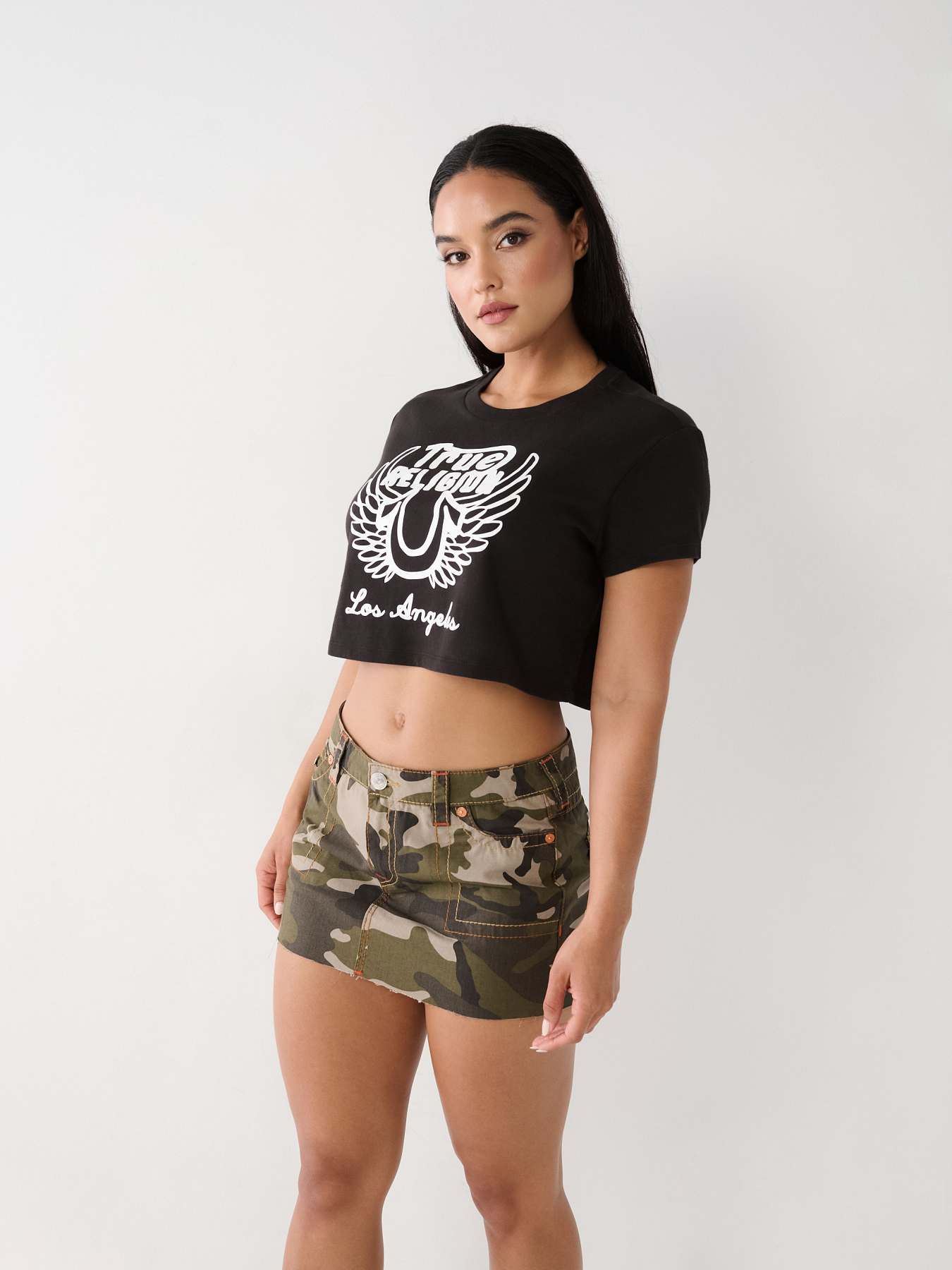 Cropped Logo Long T-Shirt SRS0014