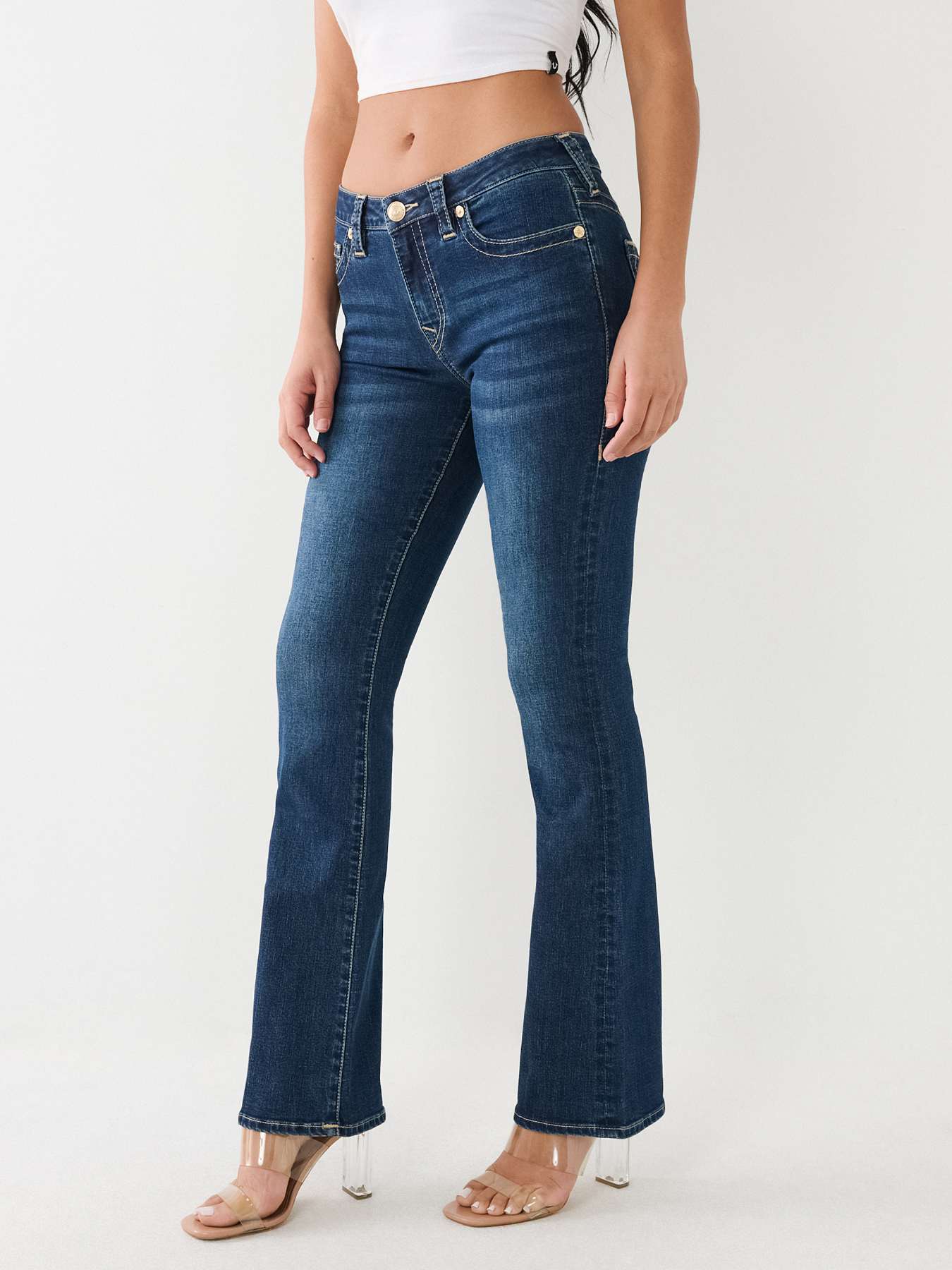 Mid rise perfect boot jeans