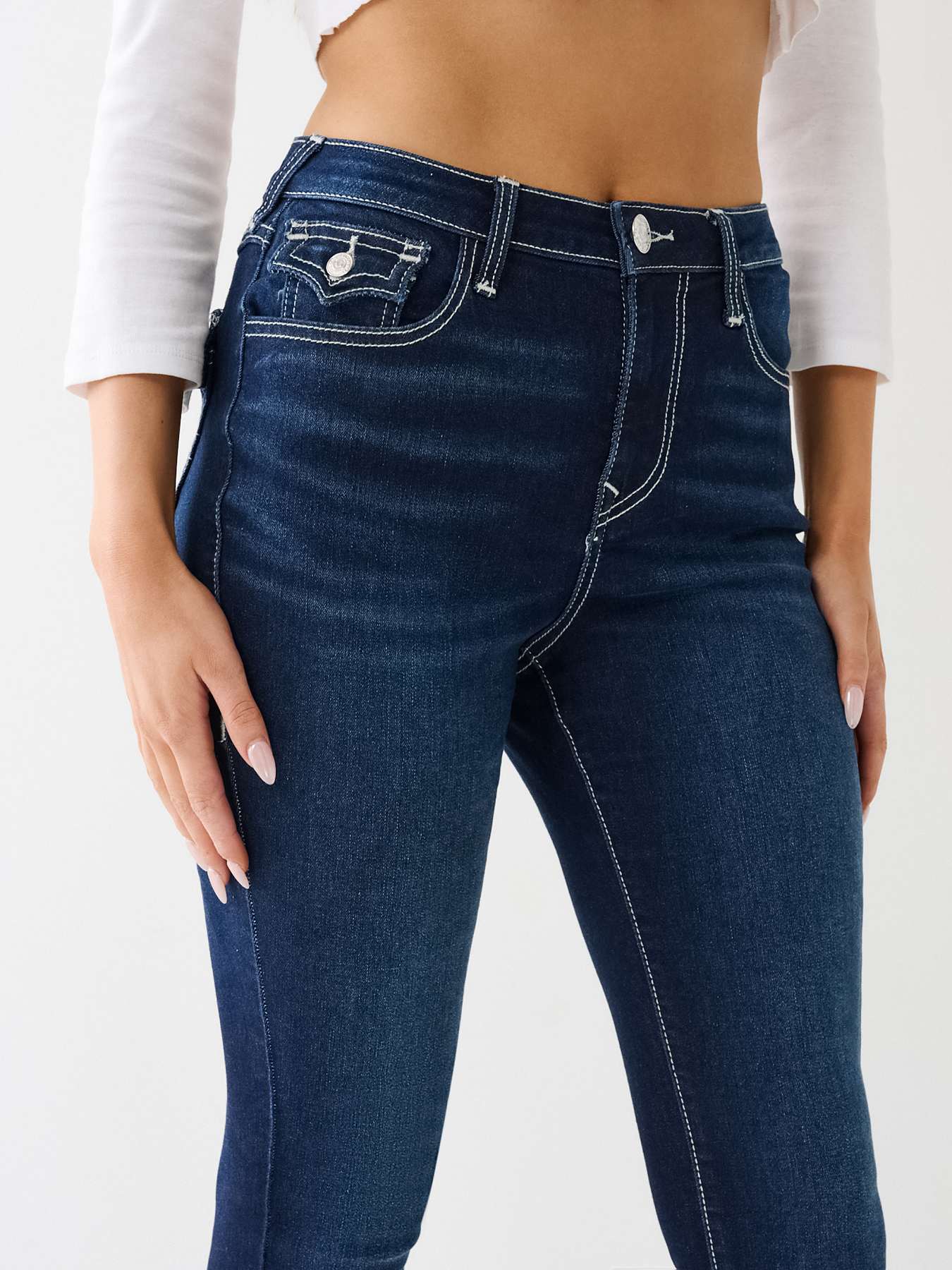 True religion high on sale rise super skinny jeans