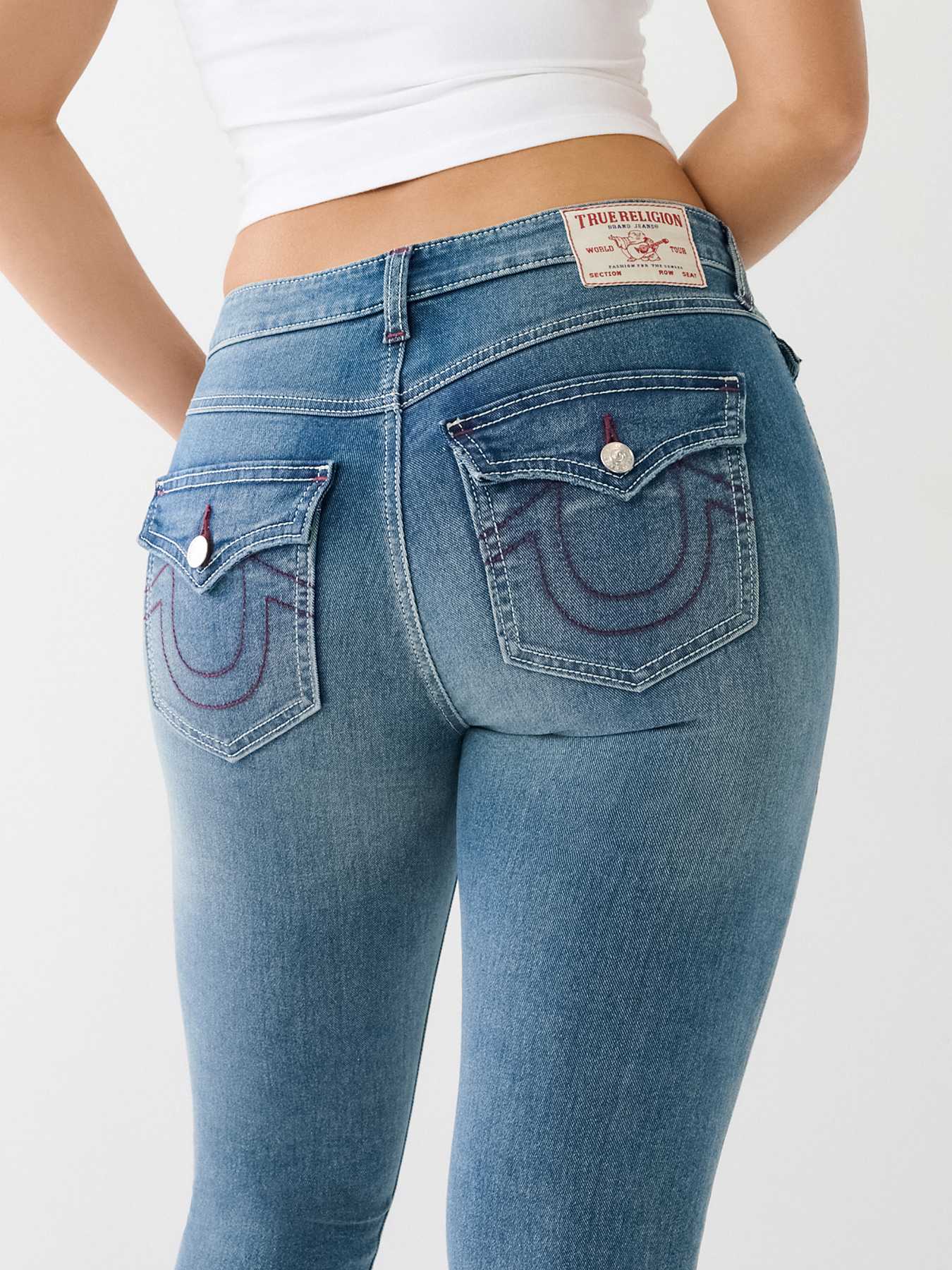 Curvy Mid-Rise Skinny Zip Pocket Jean