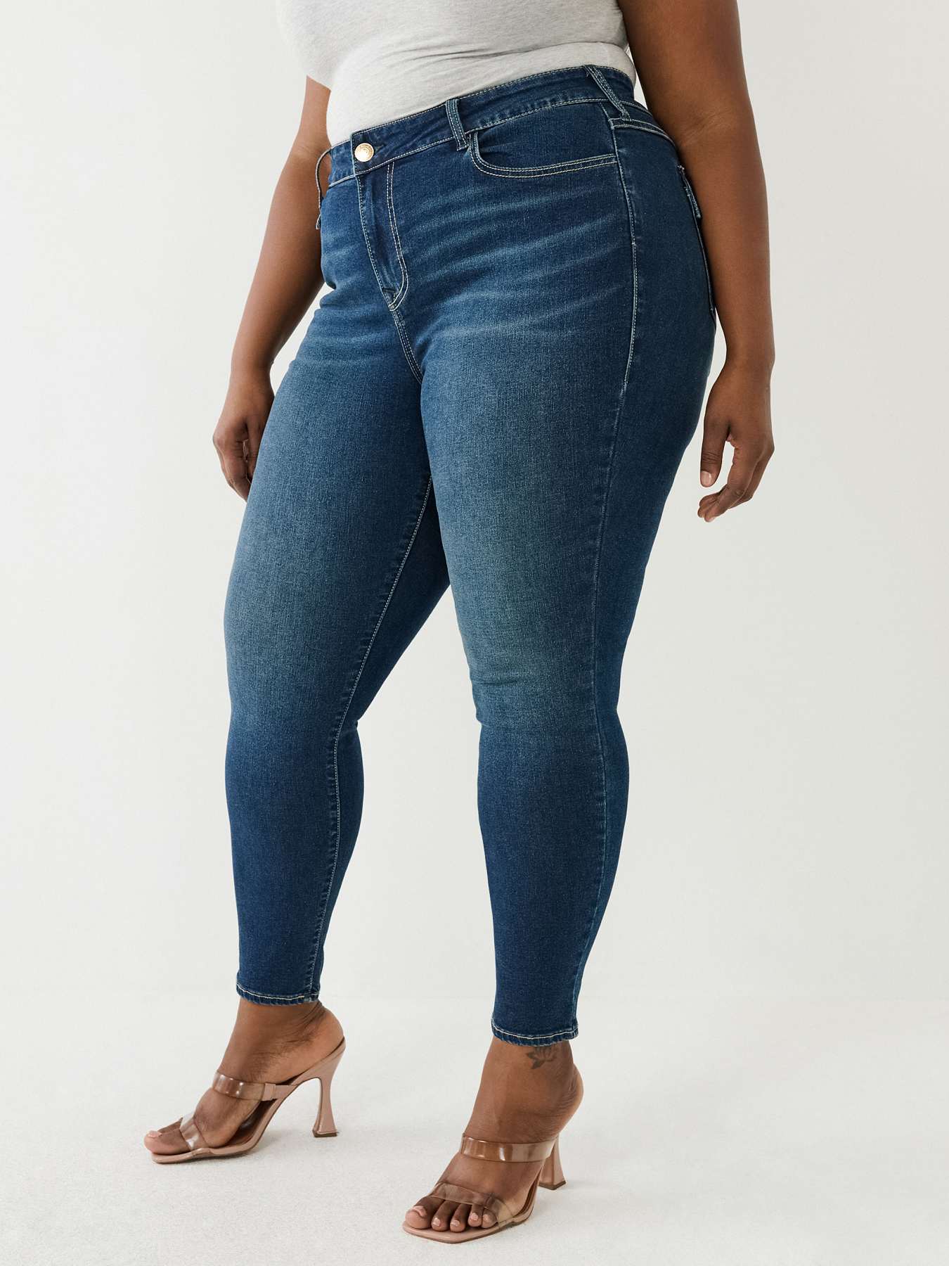  PLUS JENNIE MID RISE FLAP SKINNY JEAN, image 5