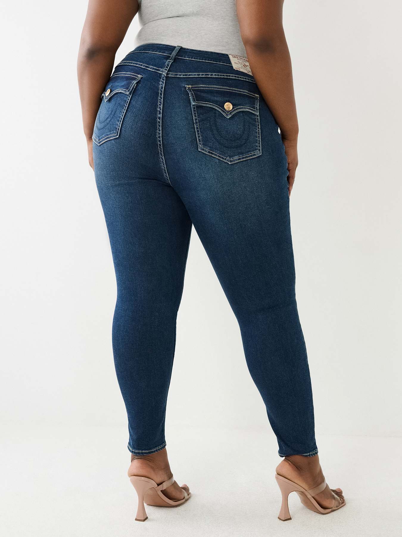  PLUS JENNIE MID RISE FLAP SKINNY JEAN, image 6