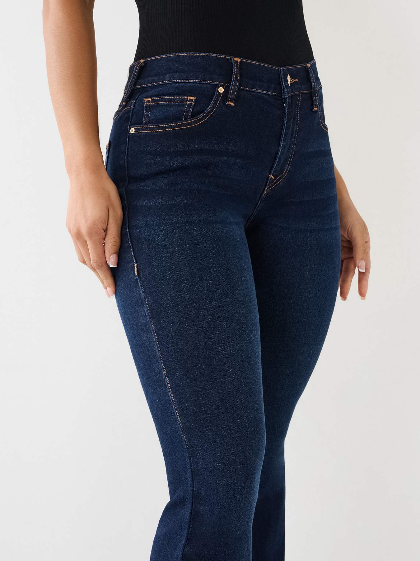 Women's Faith Alston Distressed Mid Rise Flare Jeans – La Raza