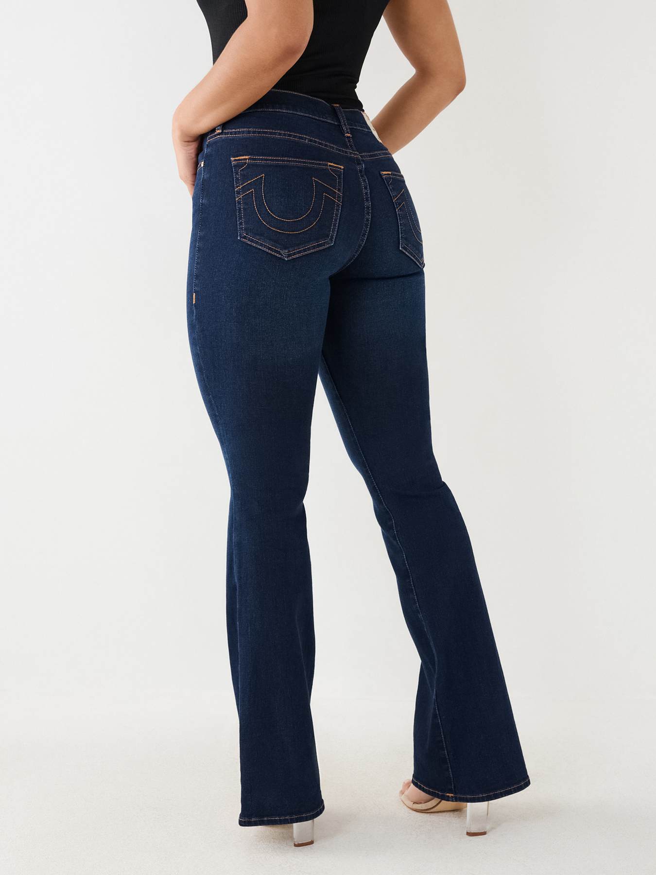 Women's Faith Alston Distressed Mid Rise Flare Jeans – La Raza