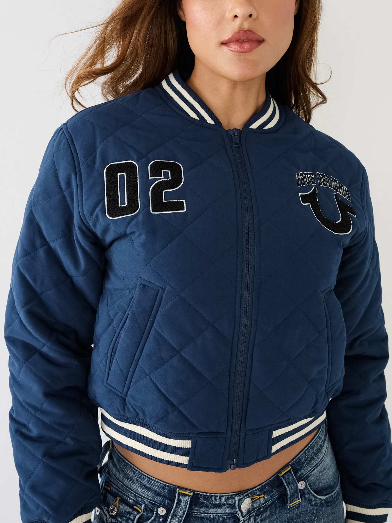 TR 02 Patch Quilted Varsity Jacket