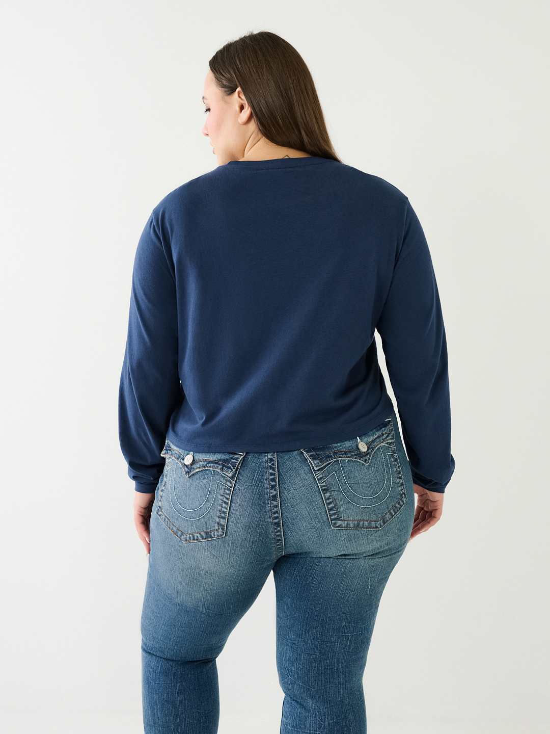 LONG SLEEVE LOGO CROP TEE, image 5