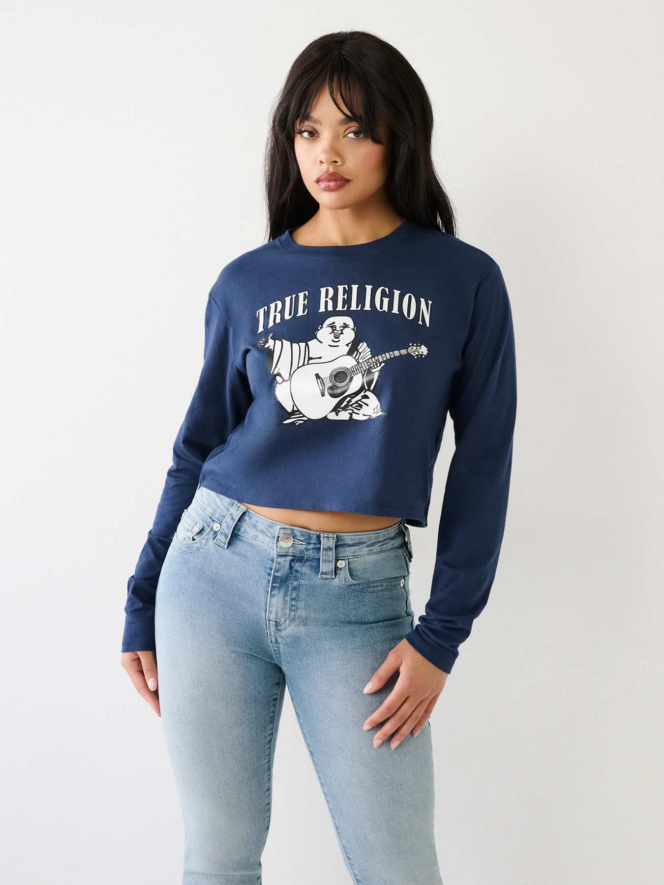 LONG SLEEVE LOGO CROP TEE, image 6