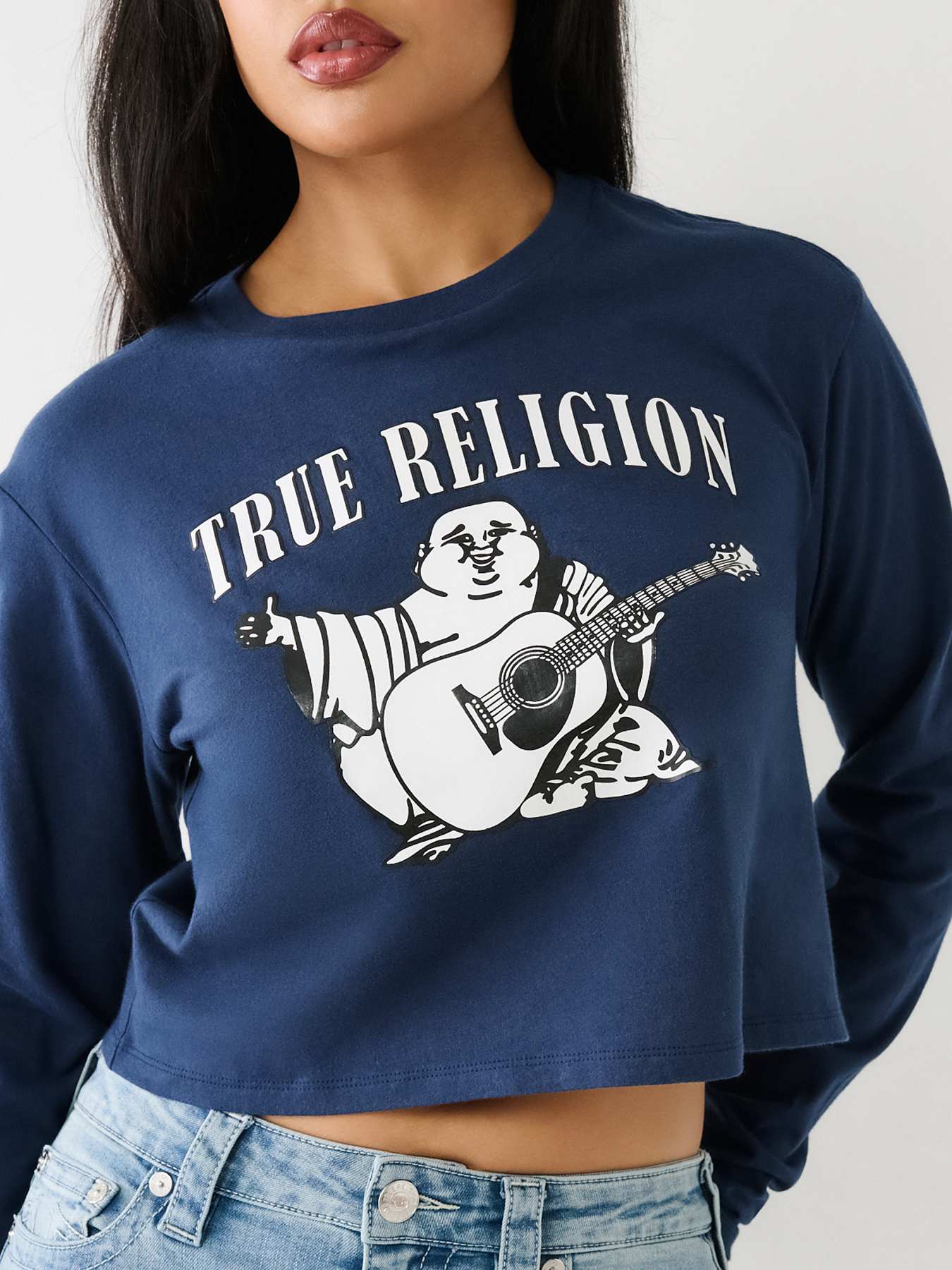 LONG SLEEVE LOGO CROP TEE, image 7