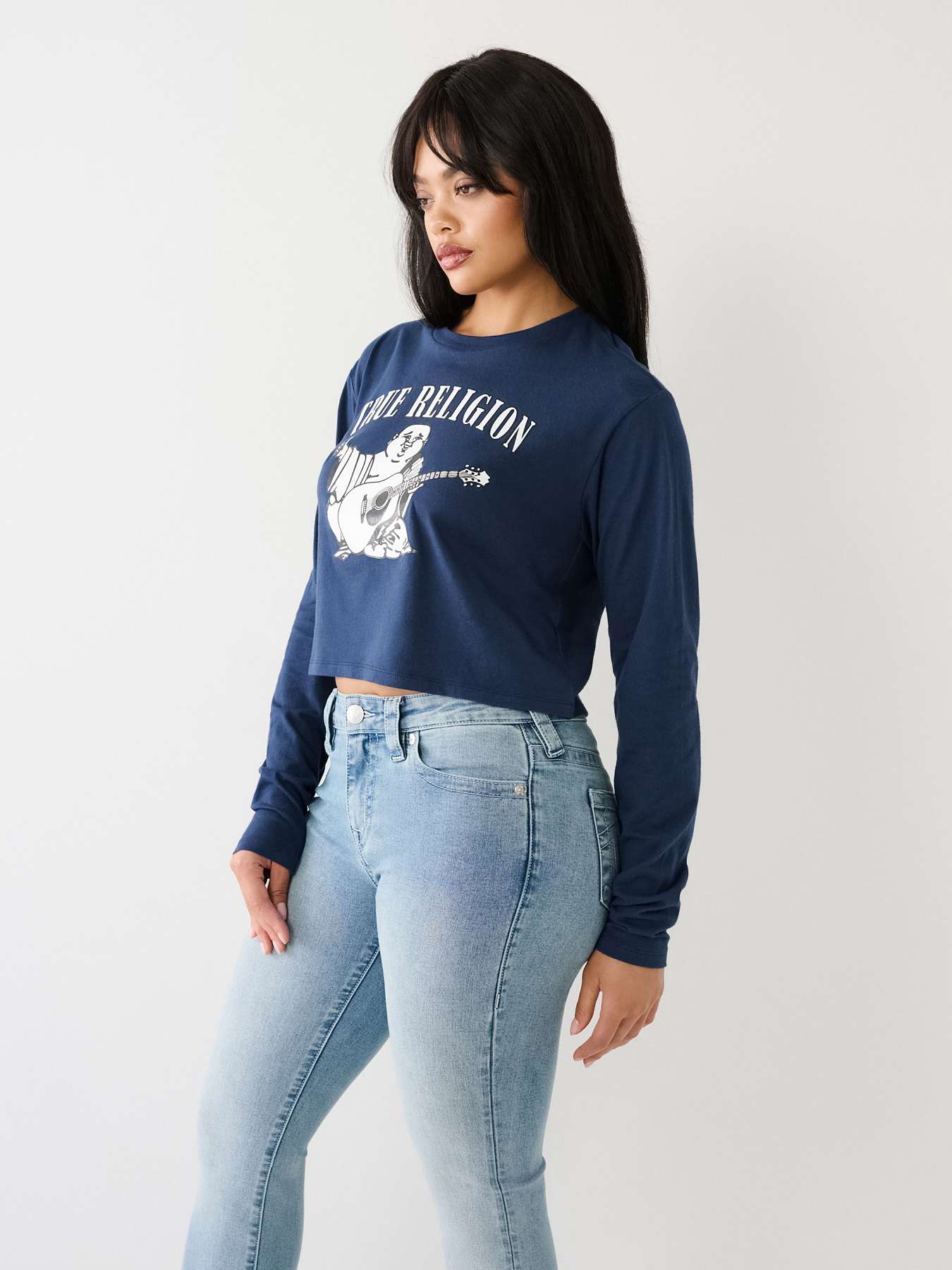 LONG SLEEVE LOGO CROP TEE, image 8