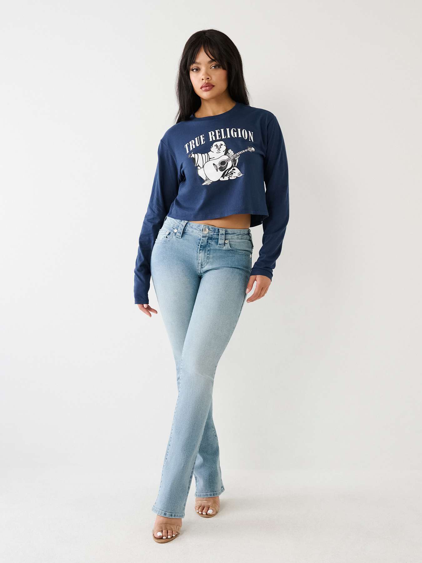 LONG SLEEVE LOGO CROP TEE, image 9