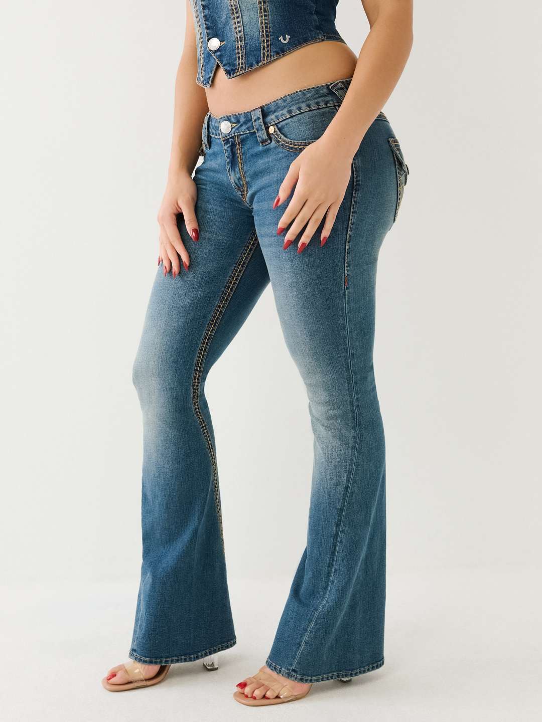 True Religion Joey Low-Rise Flare Jeans