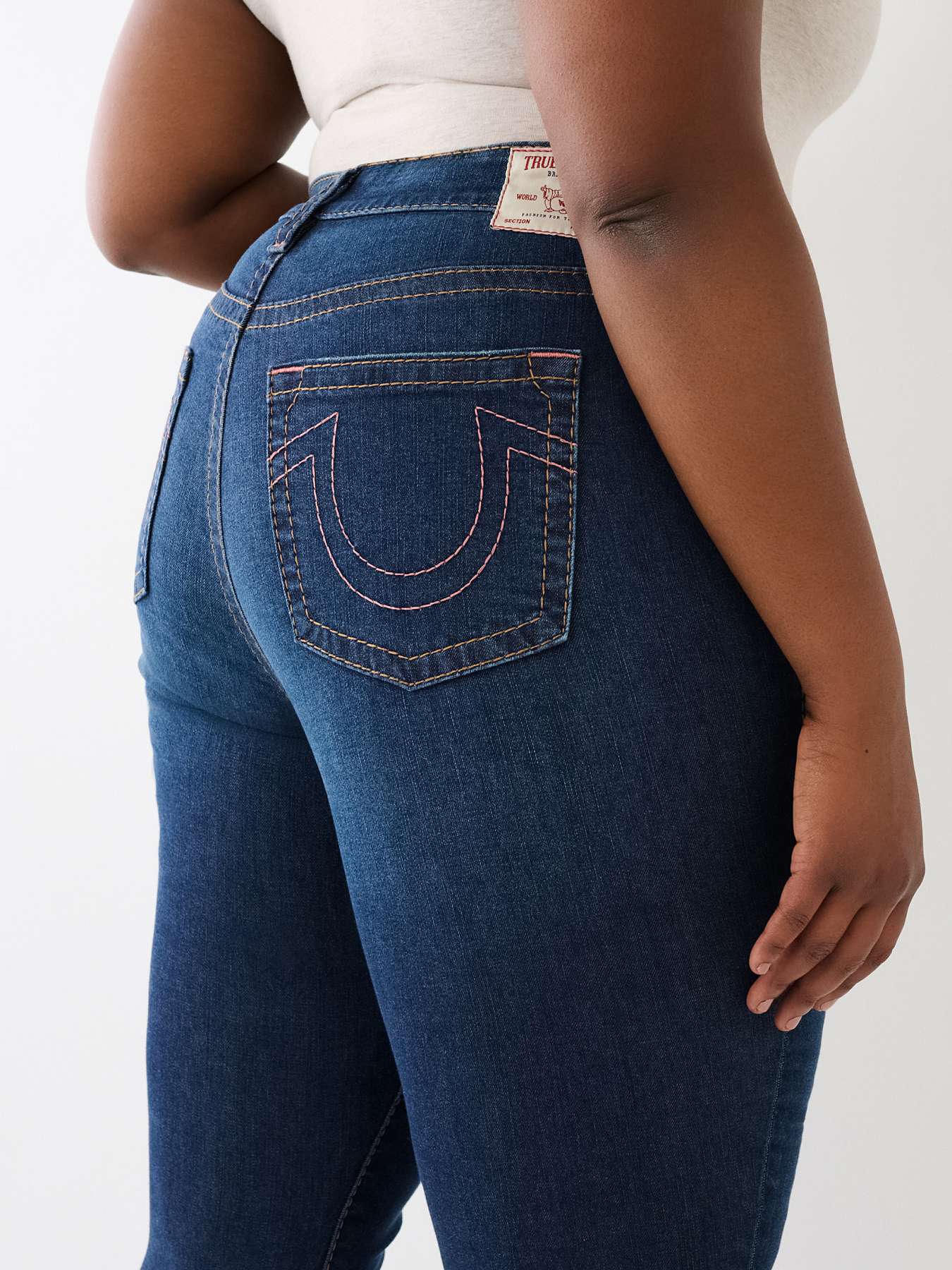 PLUS JENNIE HIGH RISE RAW CUT BIG T CURVY SKINNY JEAN, image 1