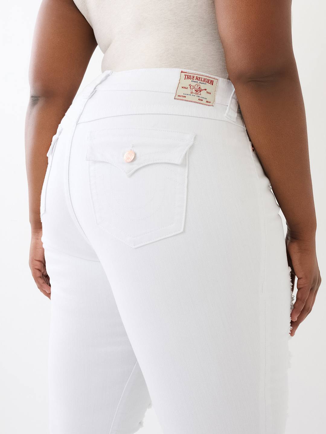 PLUS BECCA DISTRESSED BOOTCUT JEAN, image 2