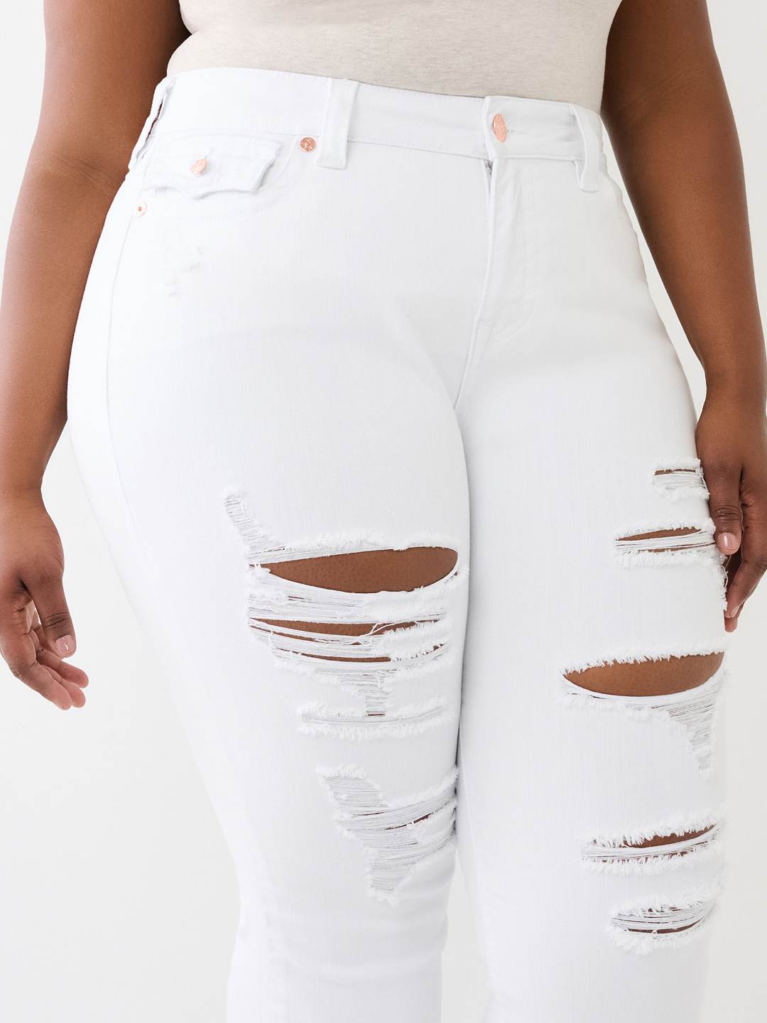 PLUS BECCA DISTRESSED BOOTCUT JEAN, image 5