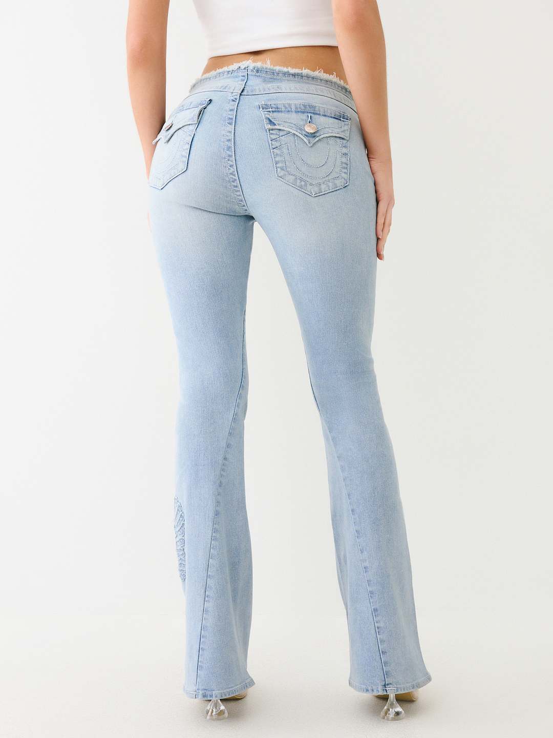 JOEY FRAYED WING HORSESHOE FLARE JEAN