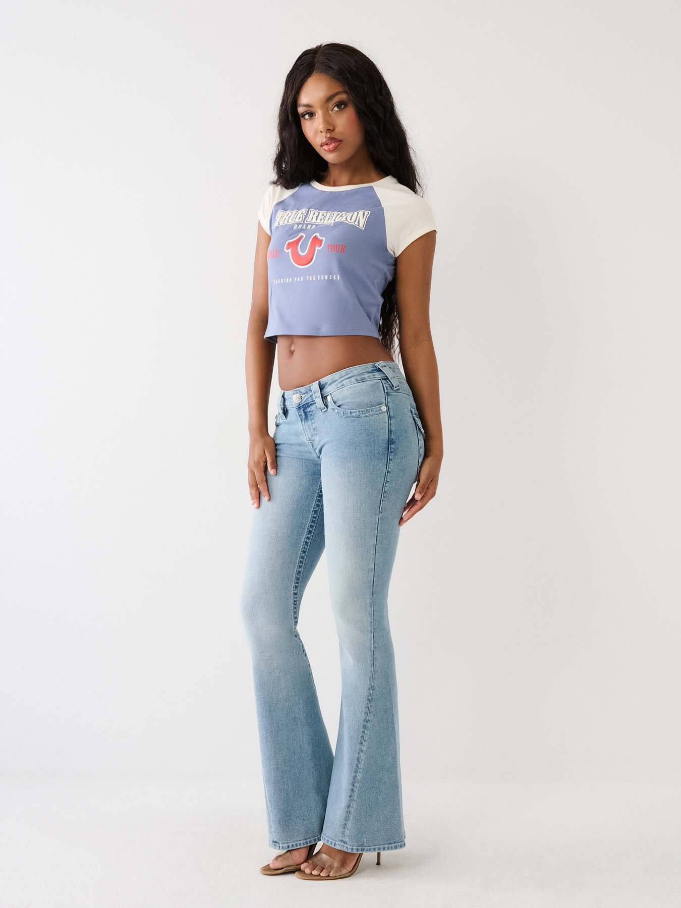 True Religion Joey Low-Rise Flare Jeans