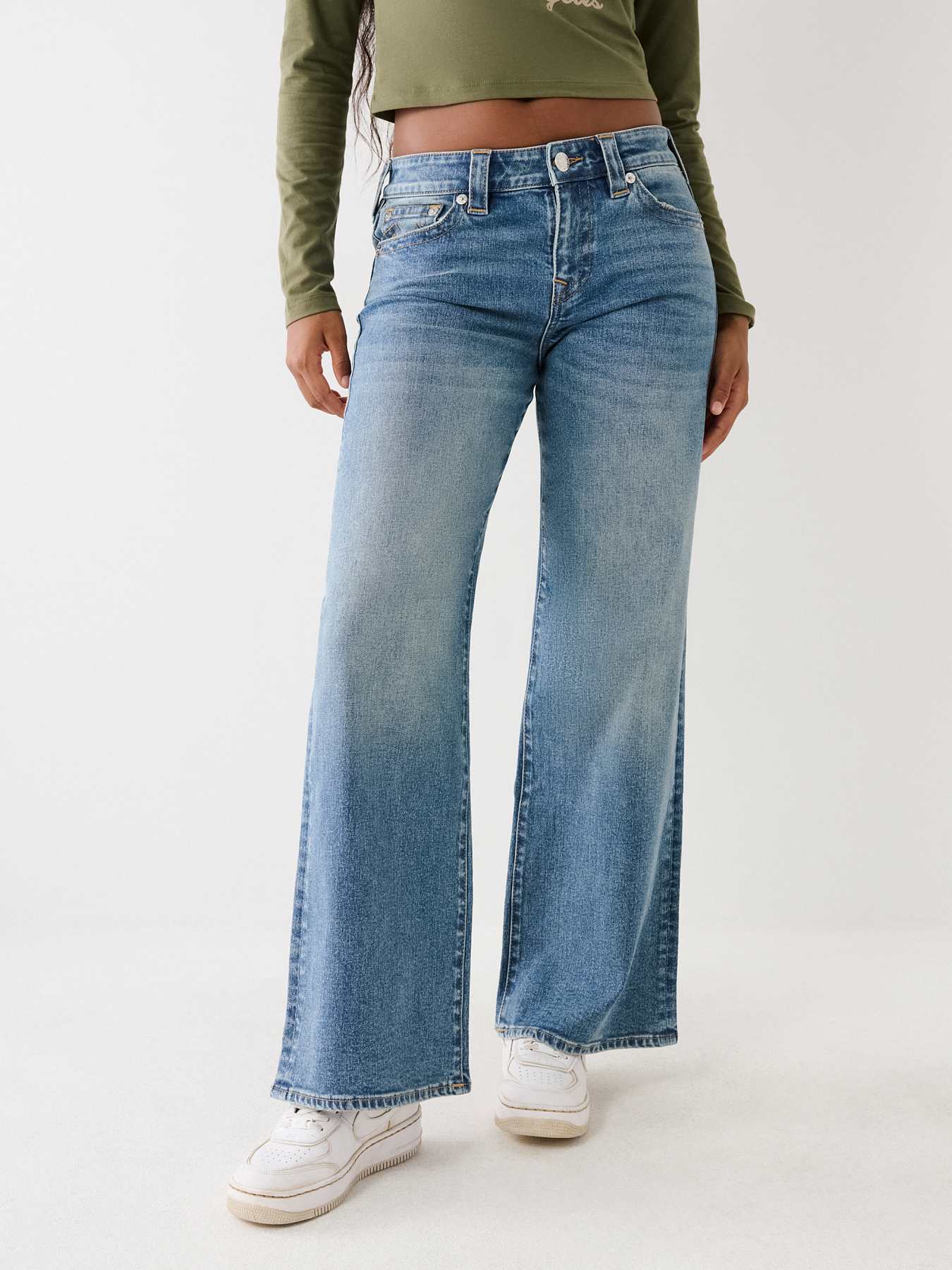 Boho baggy women's jeans bib main image 0