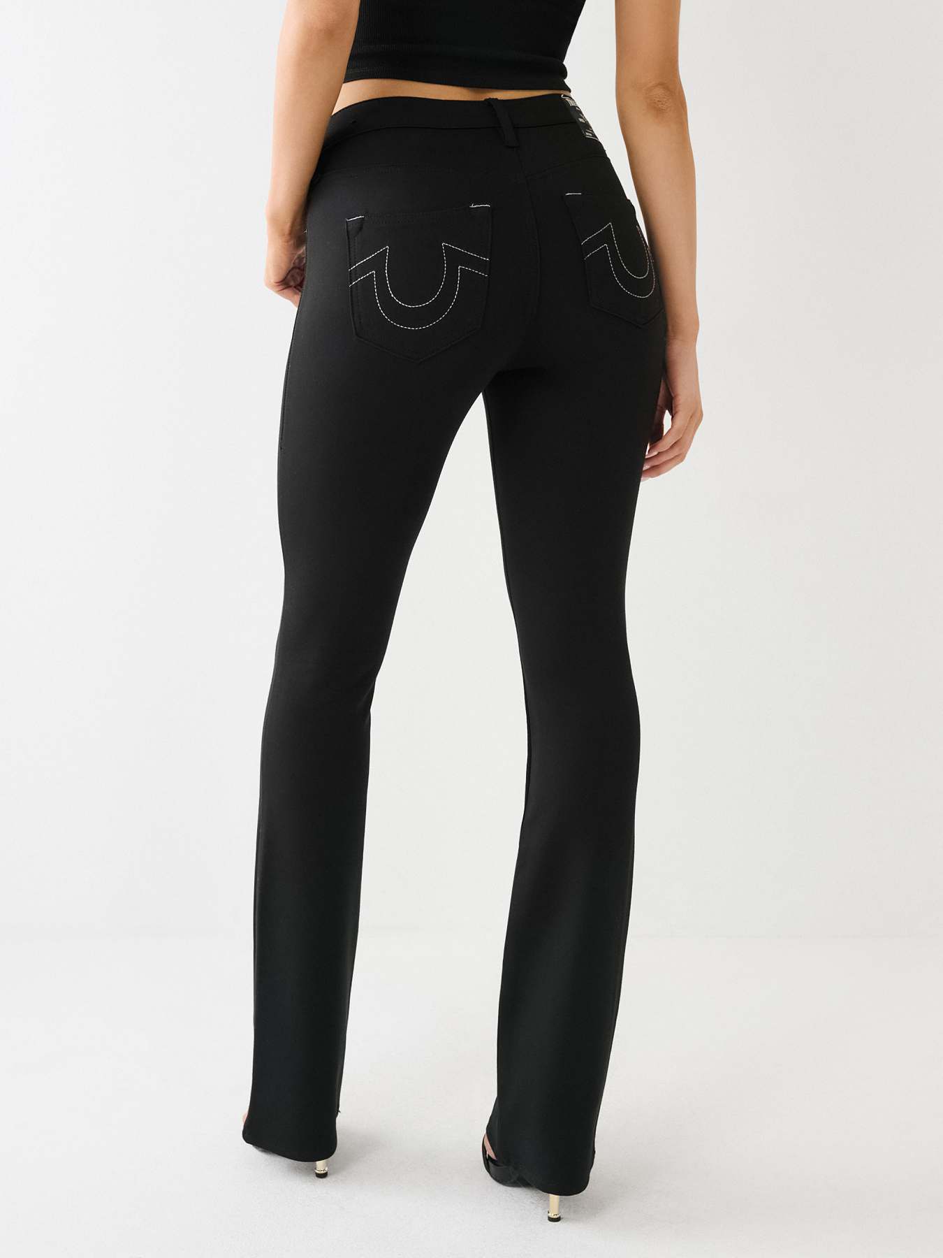 Ponte High Rise Black Bootcut Pant