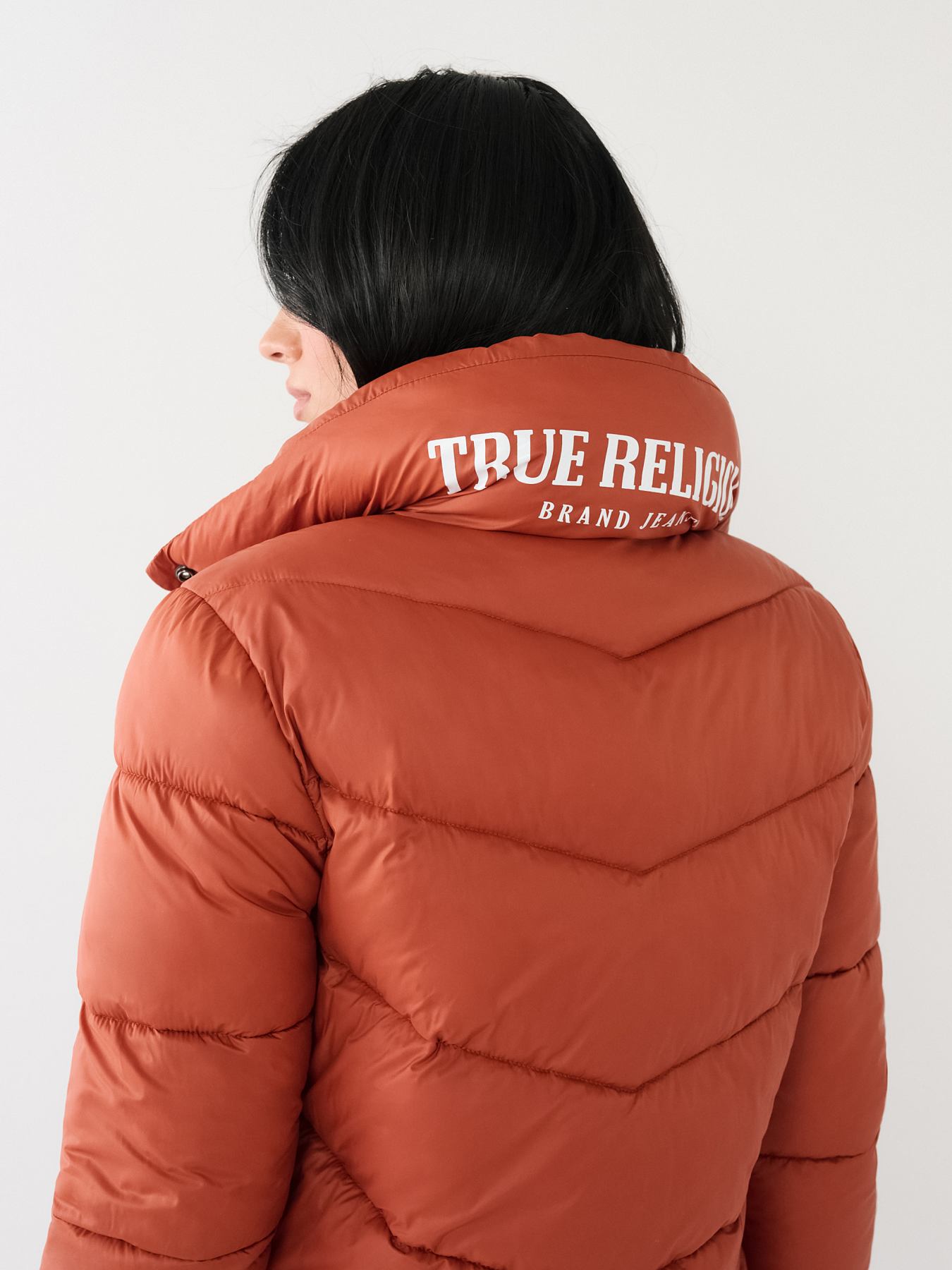 True religion logo puffer hot sale jacket