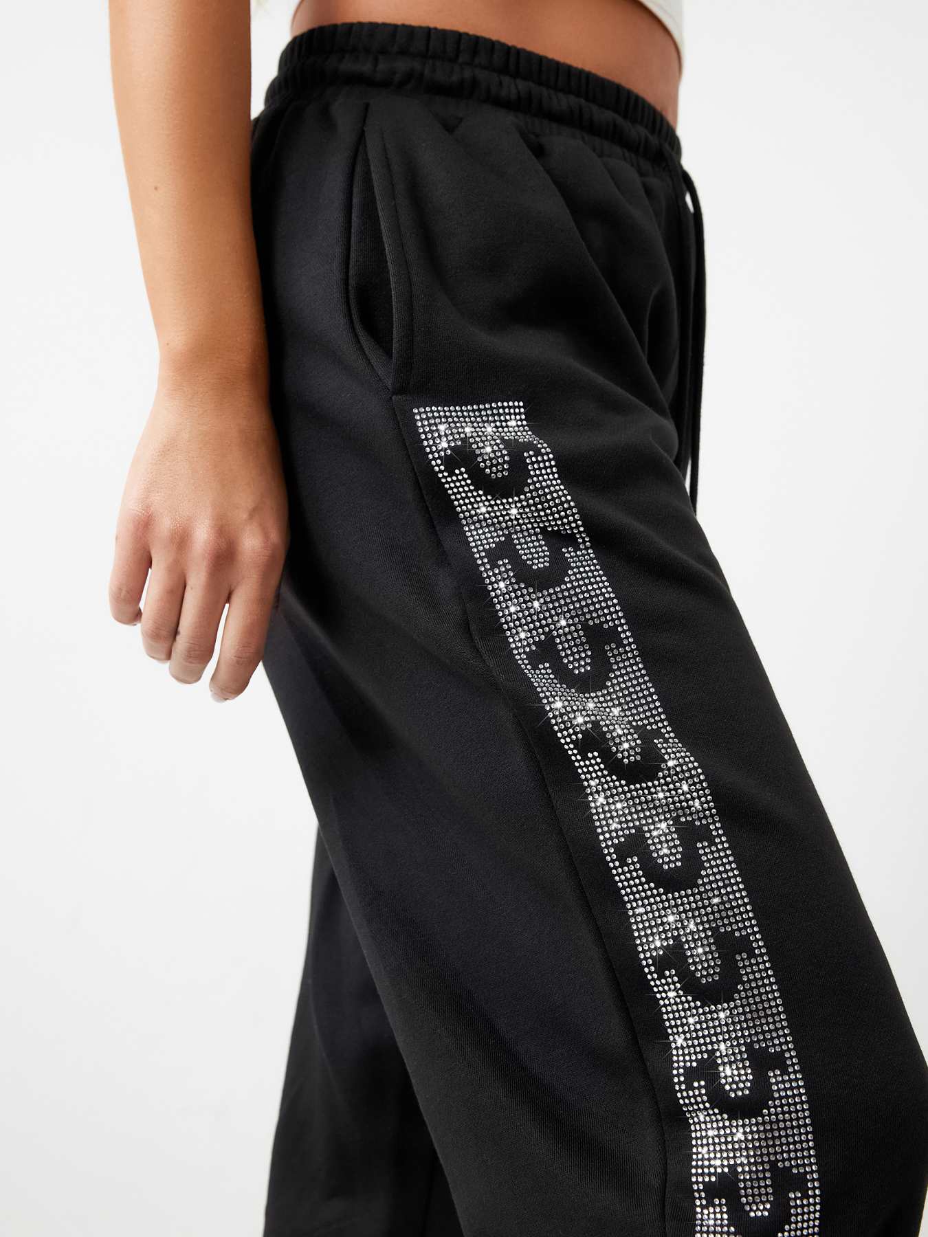 CRYSTAL HORSESHOE BOX HIGH RISE BOYFRIEND JOGGER