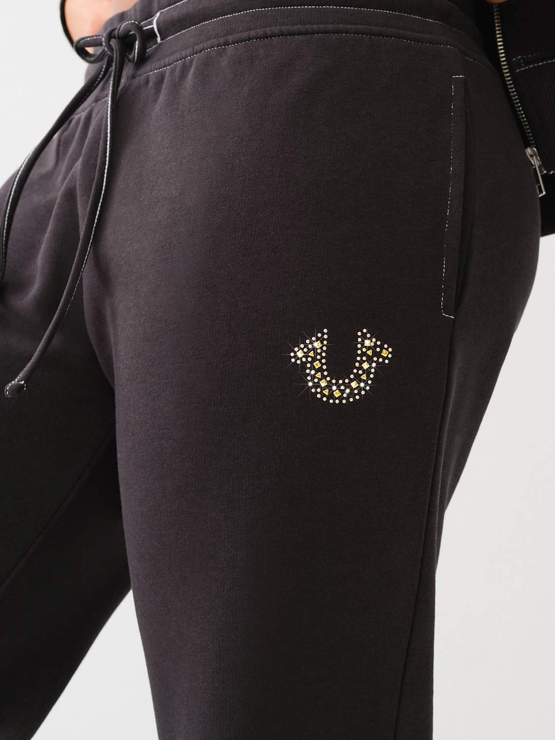STUDDED FLEECE JOGGER, image 4