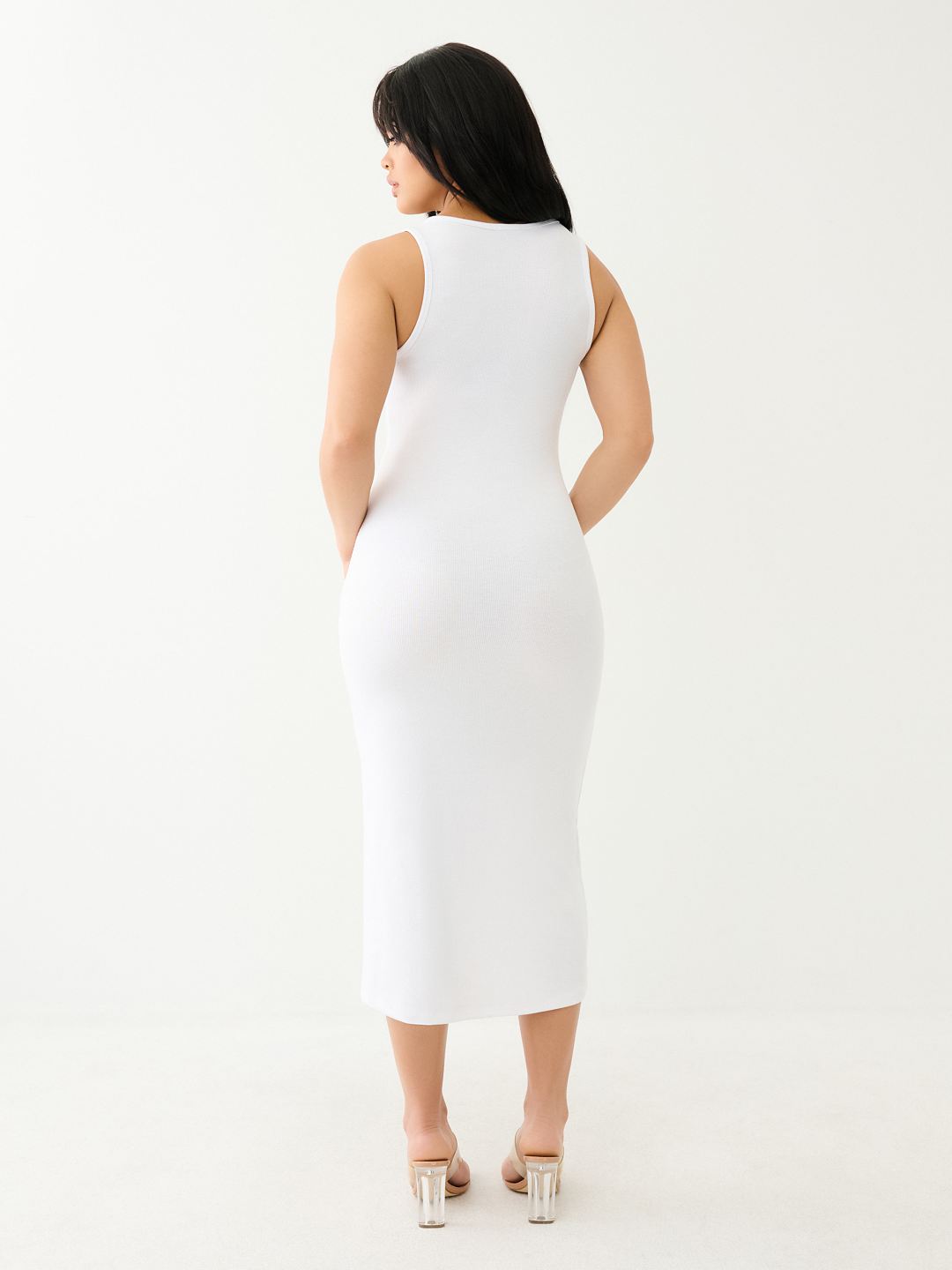 HORSESHOE LOGO LACE UP MIDI DRESS, image 2