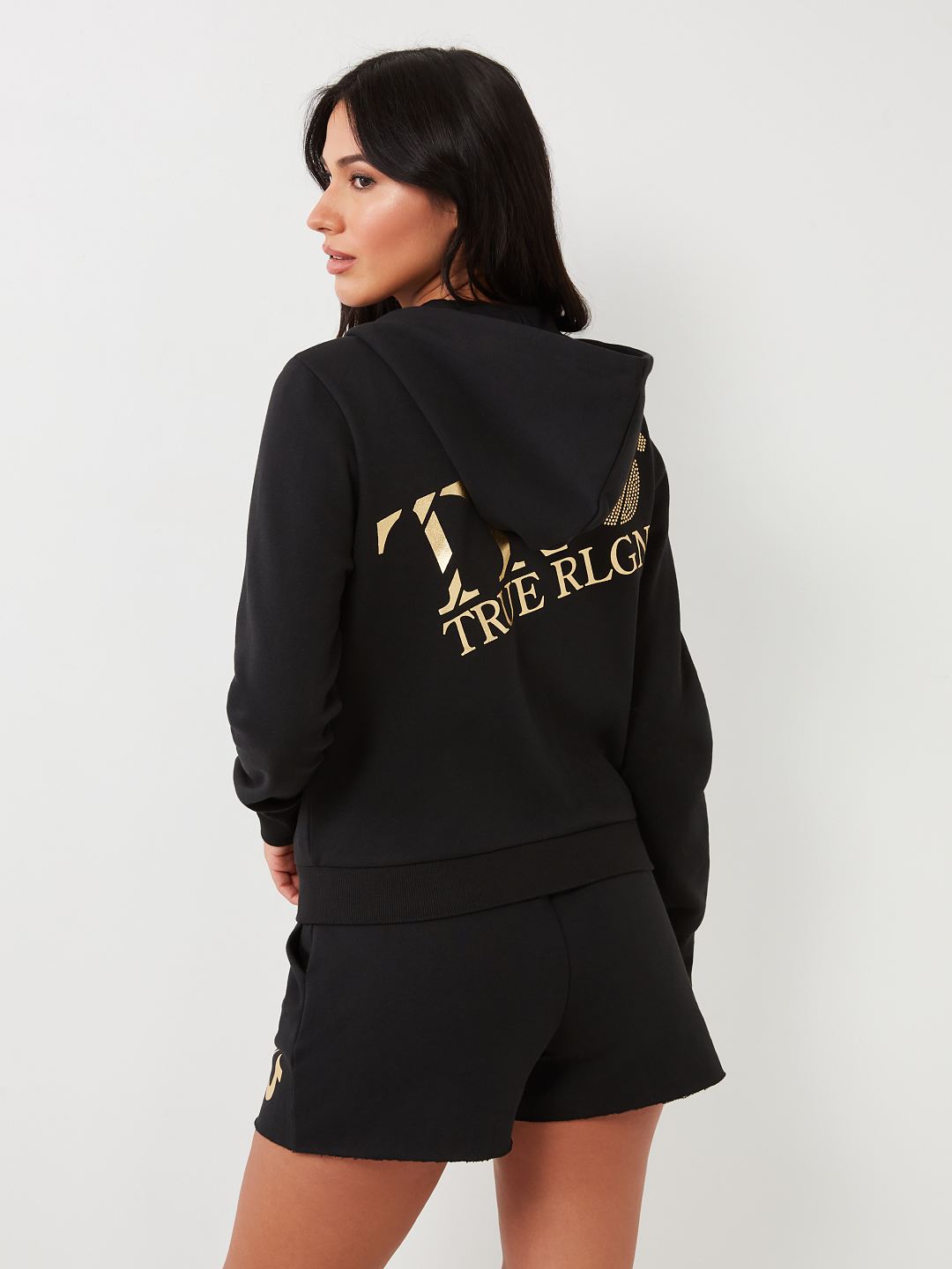 True religion sale metallic hoodie