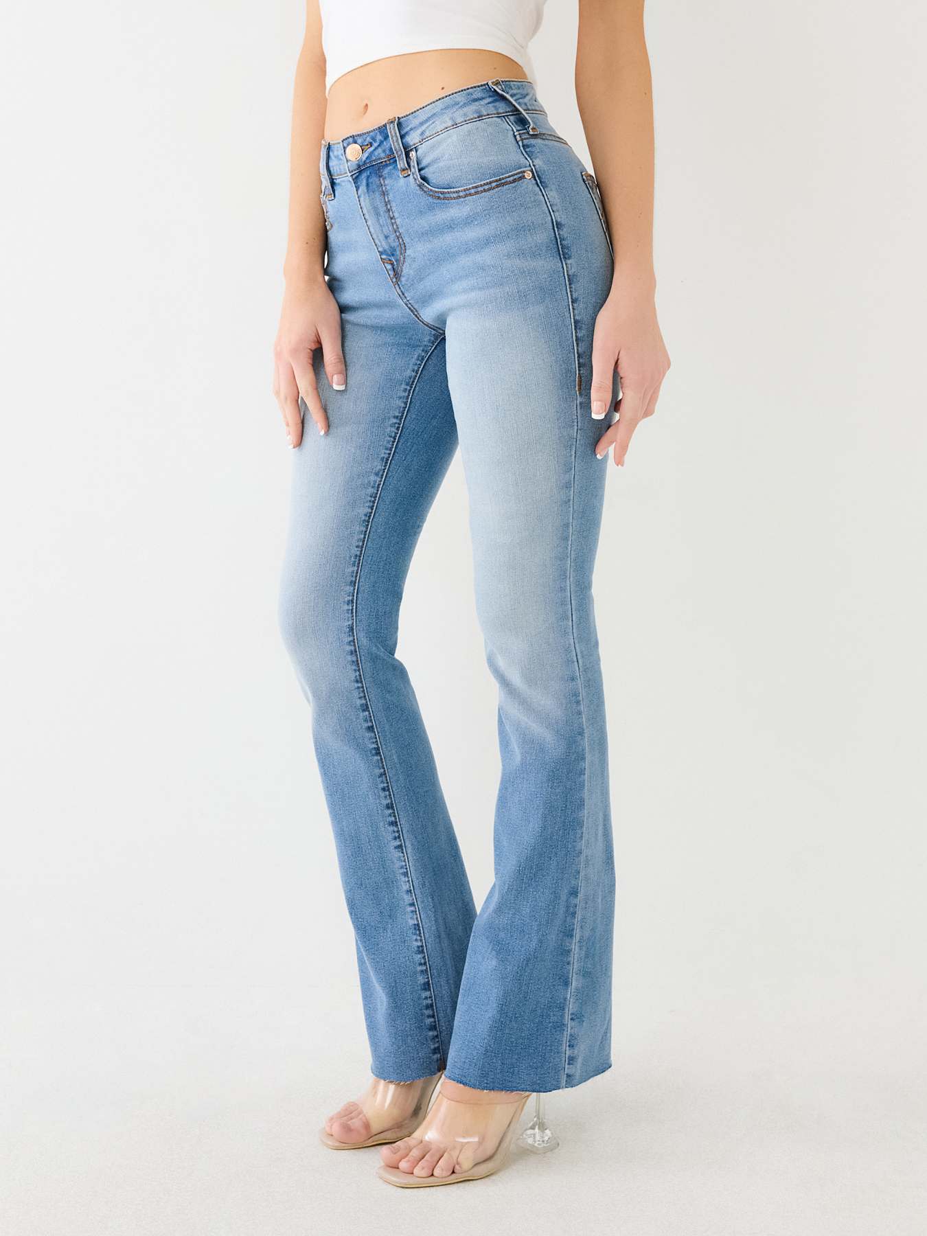 EJC RAW HEM BOOTCUT JEANS